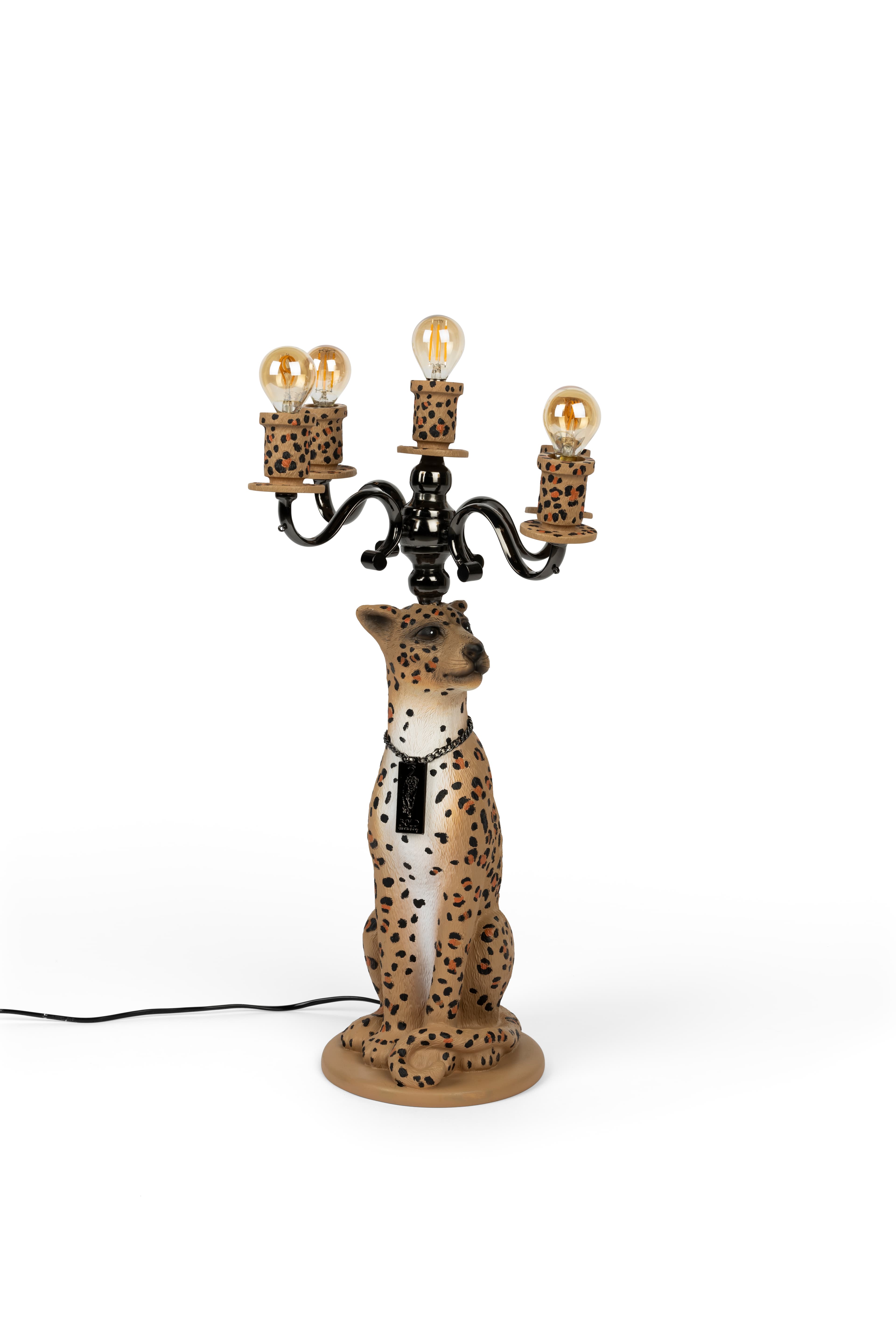 Proudly Crowned Panther Floor Lamp Spotted