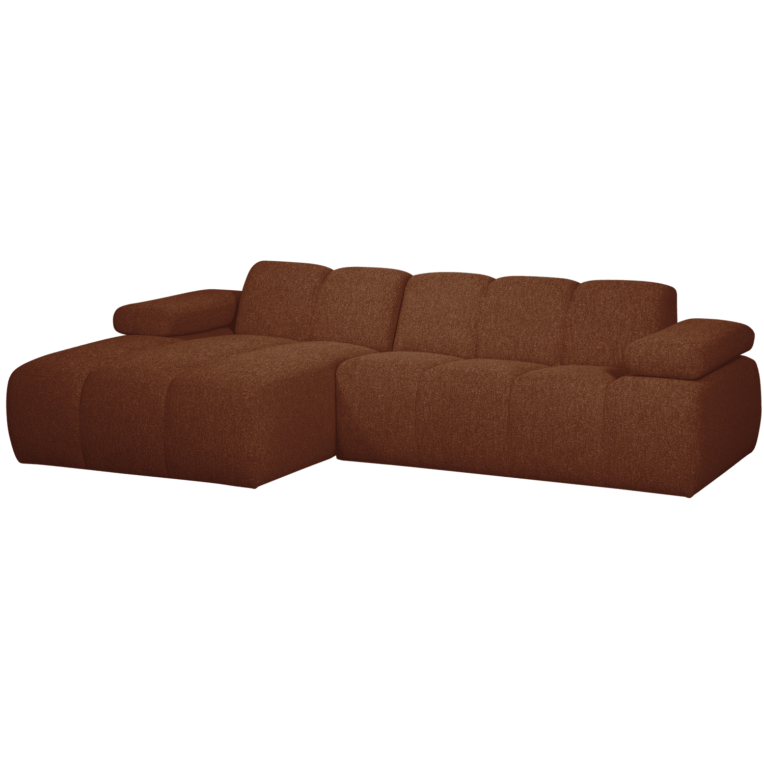 MOJO CHAISE LONGUE BANK LINKS BOUCLE ROESTBRUIN MELANGE