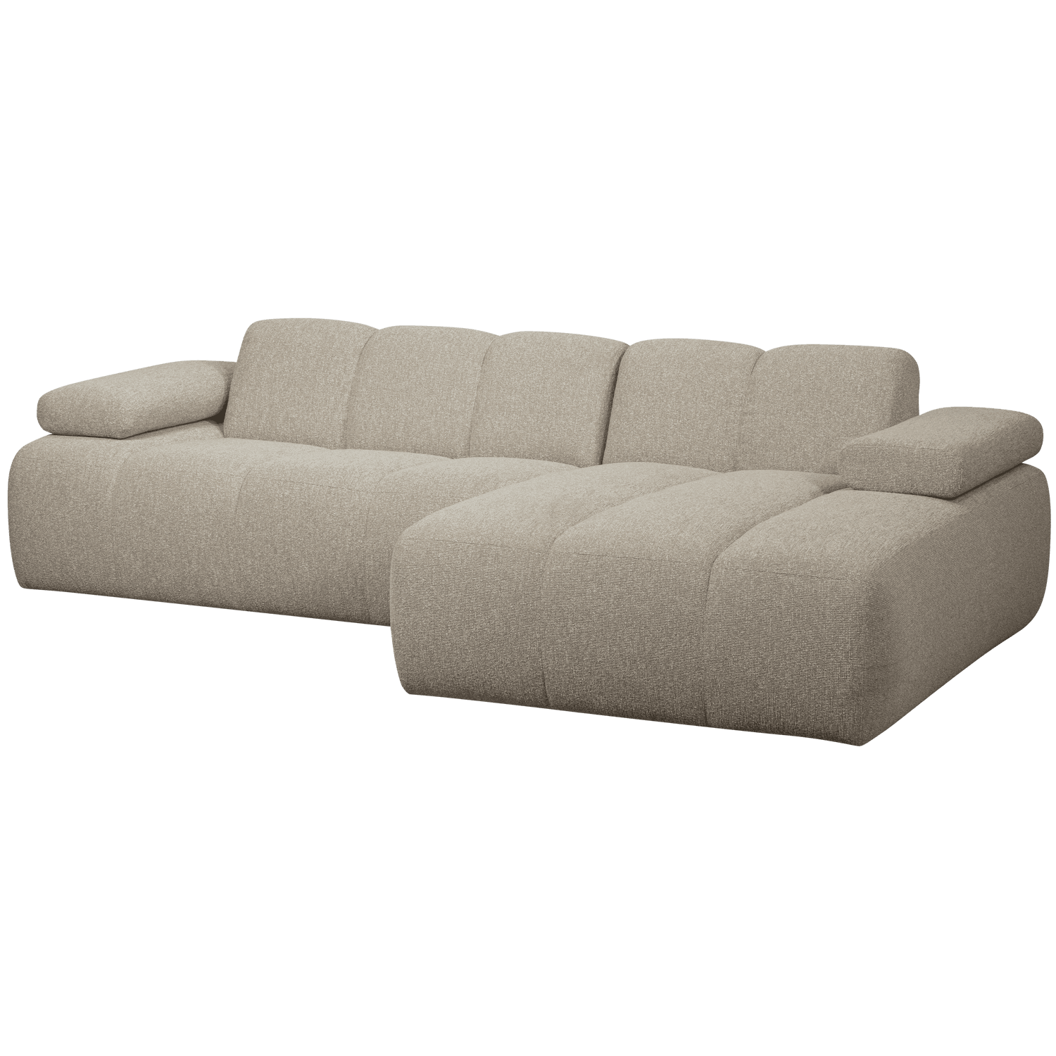 MOJO CHAISE LONGUE BANK RECHTS BOUCLE BEIGE MELANGE