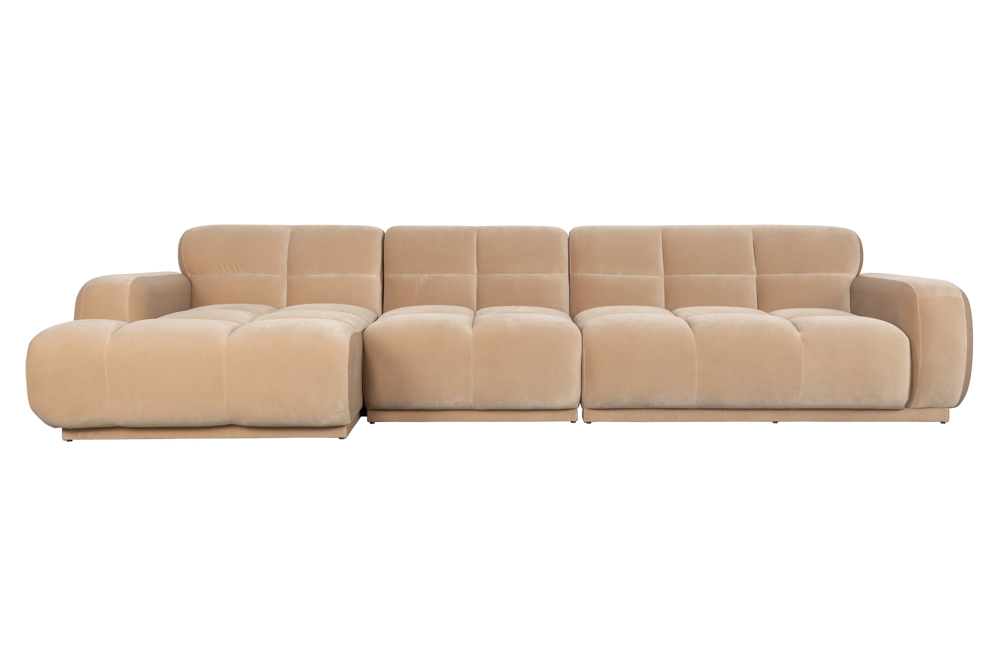 Sofa Hazel 6-seater Chaise Longue Left Beige - afbeelding 1