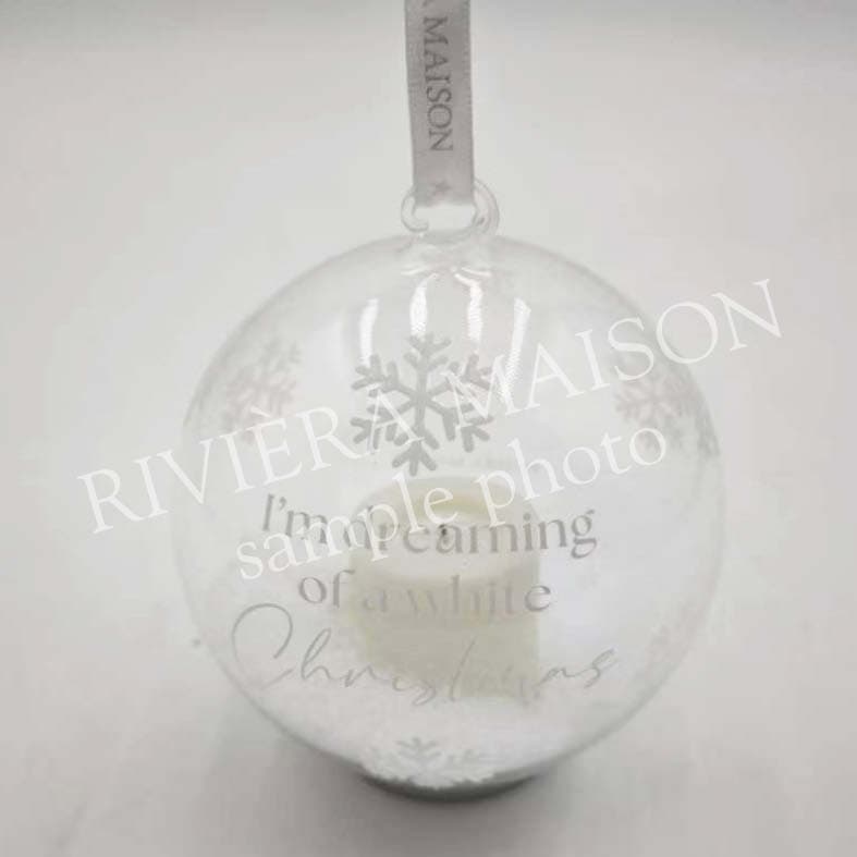 White Christmas LED Ornament Dia 10