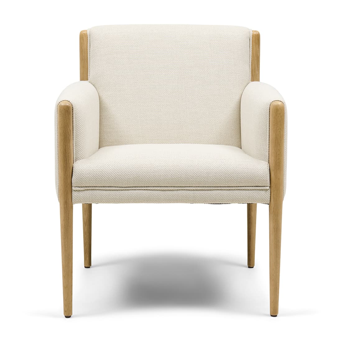 Le Mans Dining Armchair, Structured Weave, Classic Beige