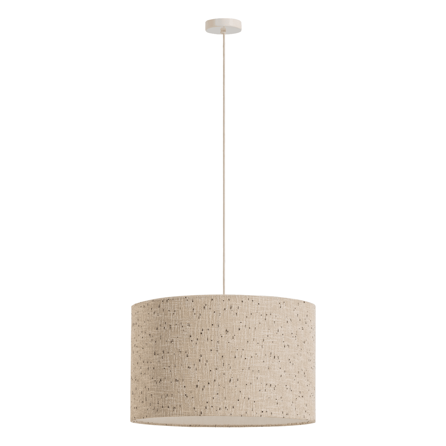 LOFT HANGLAMP METAAL/BOUCLE NATUREL MET STIPPEN