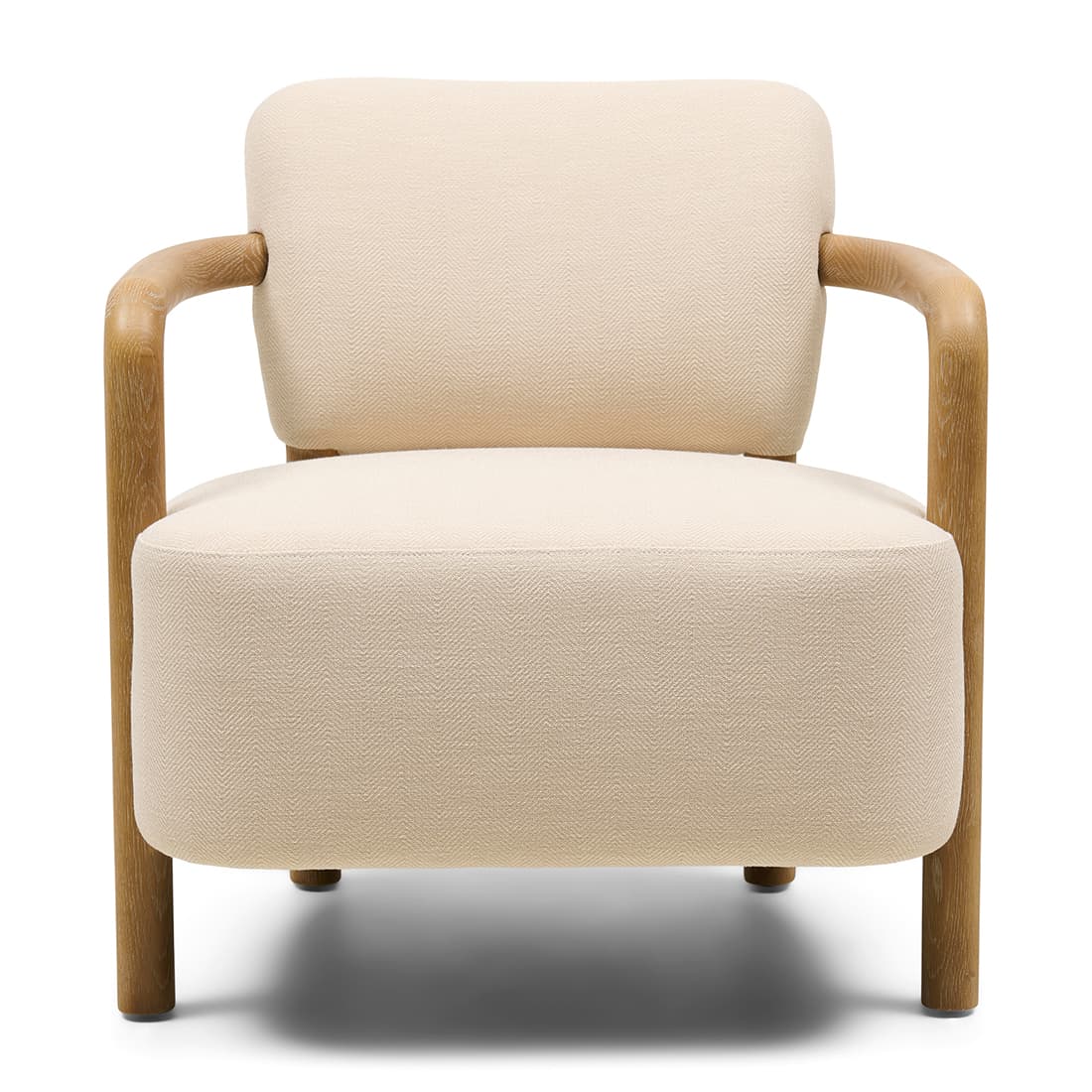 Lech Armchair, Herringbone Weave, Beige