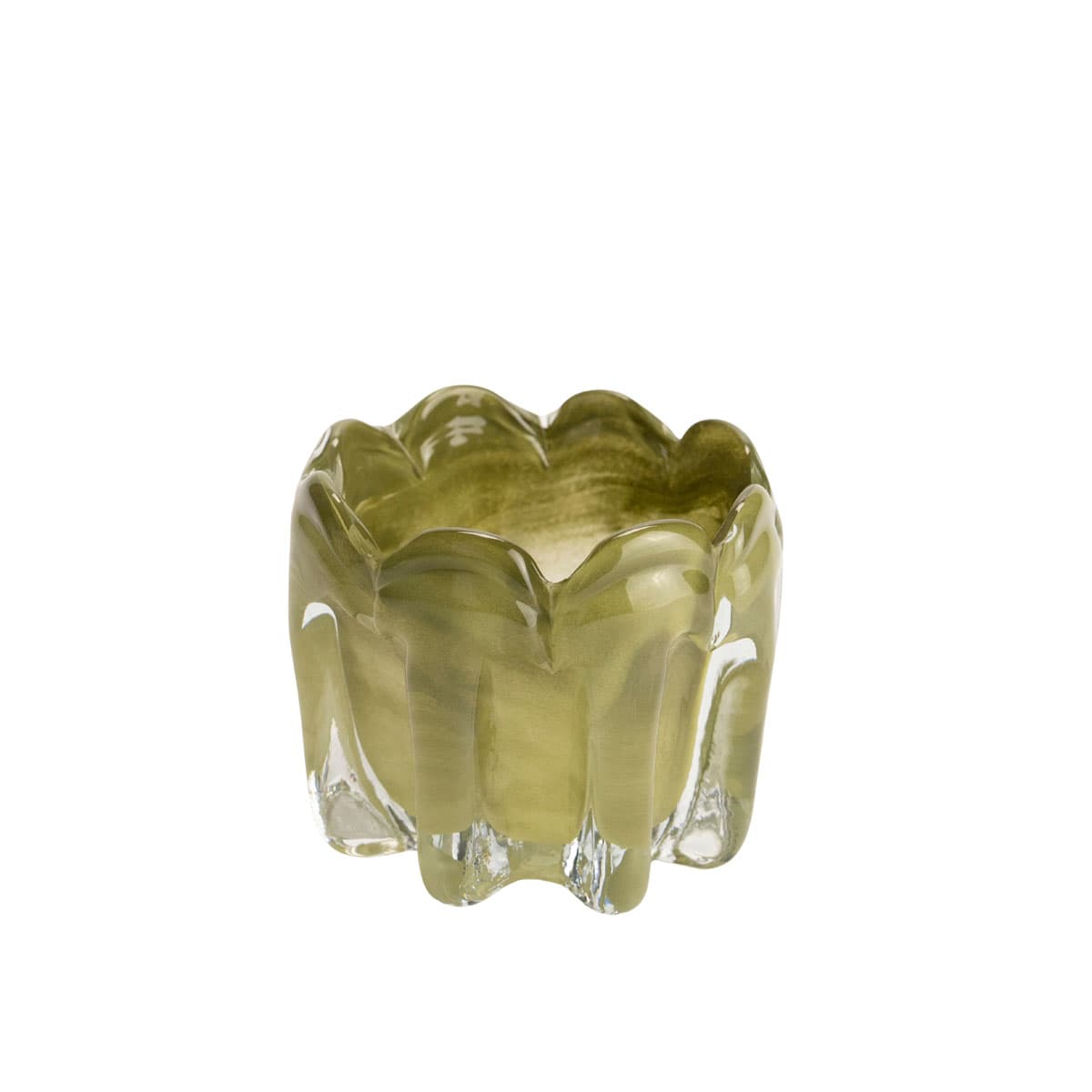 Waxinelichthouder Savennieres 11,5x9cm - groen