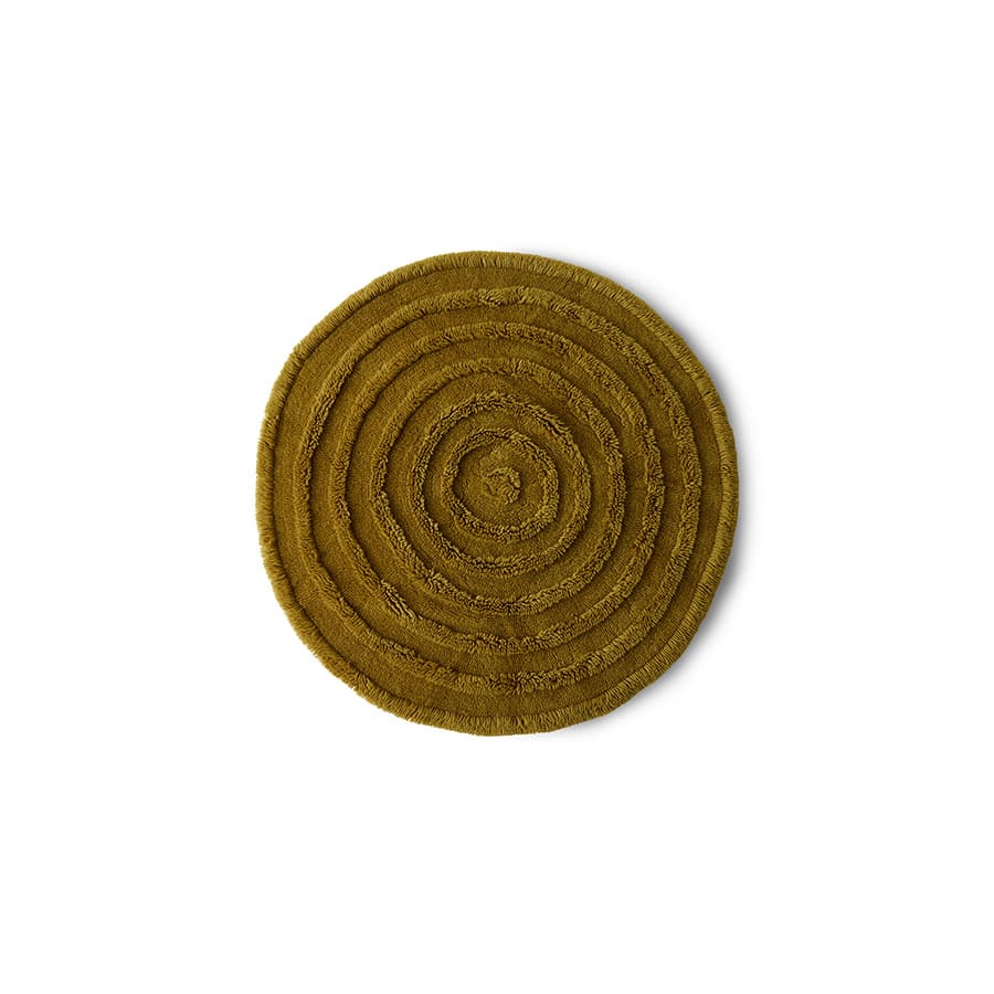 Round woolen rug seaweed (150x150cm)