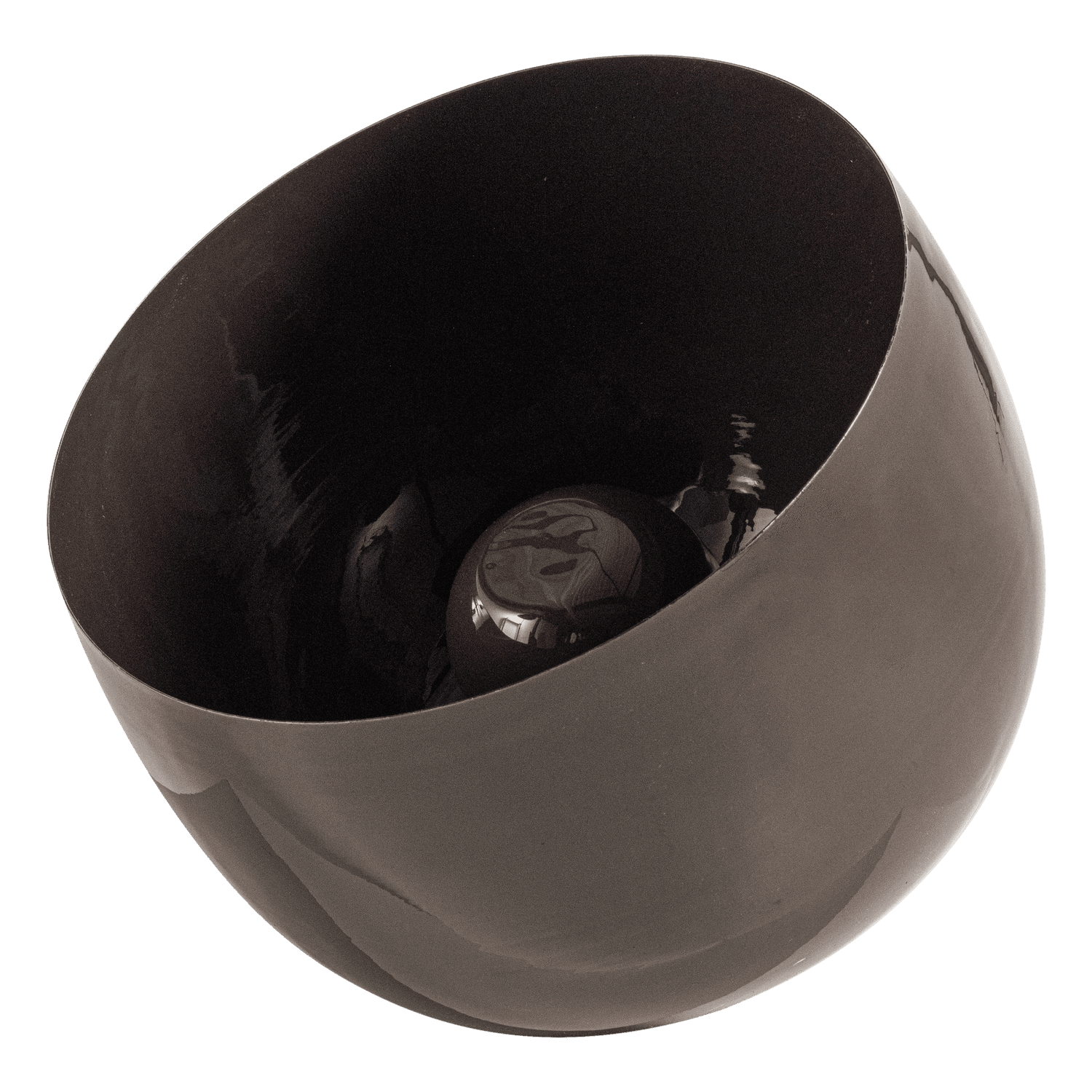 MERO TAFELLAMP 34XO35 CM METAAL HOOGGLANS DONKERBRUIN