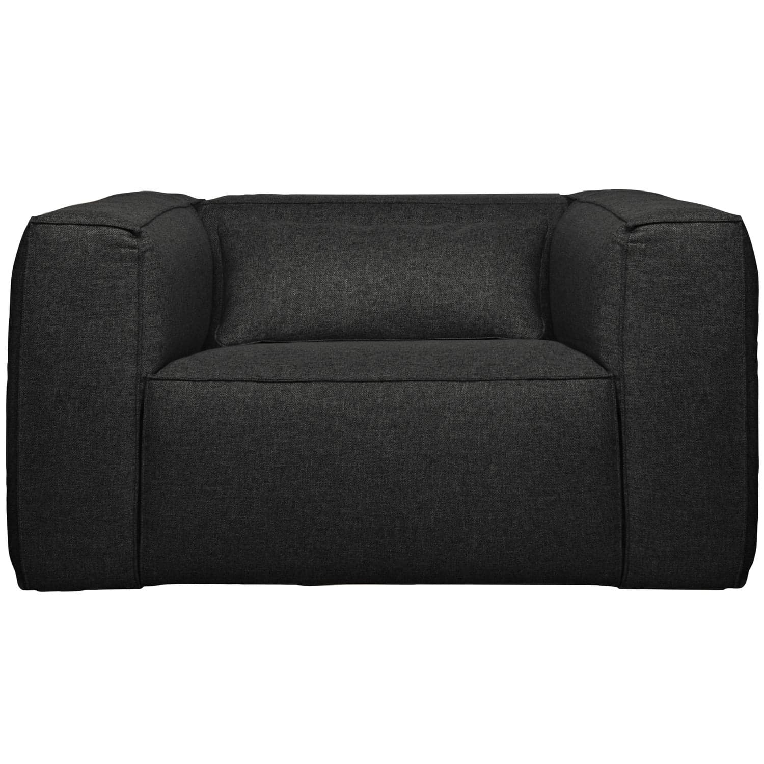 BEAN FAUTEUIL GEMELEERD DONKERGRIJS INCL. KUSSENS