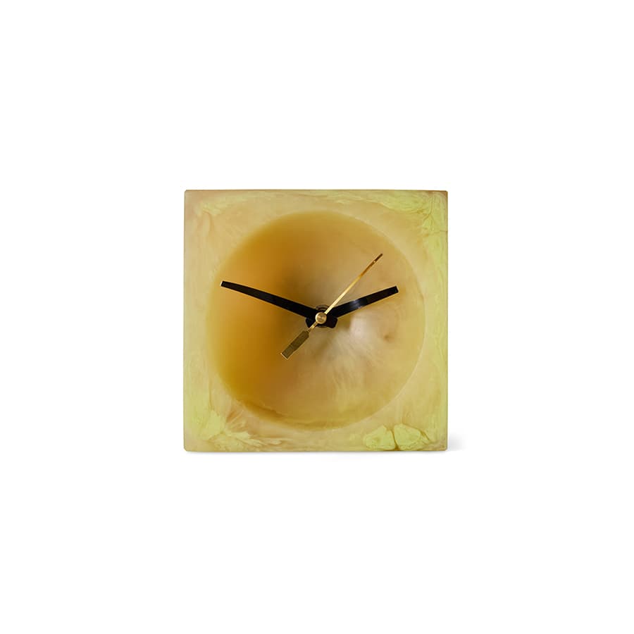 Resin table clock