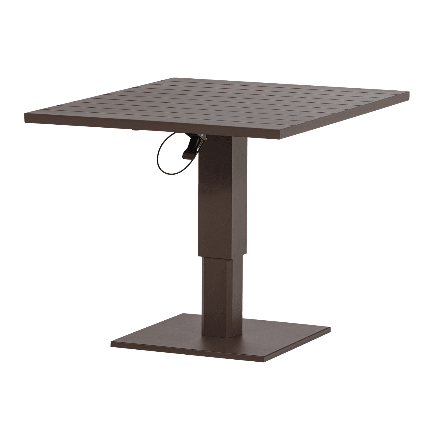 TESSO HOOGTE VERSTELBARE TUINTAFEL ALUMINIUM BRUIN