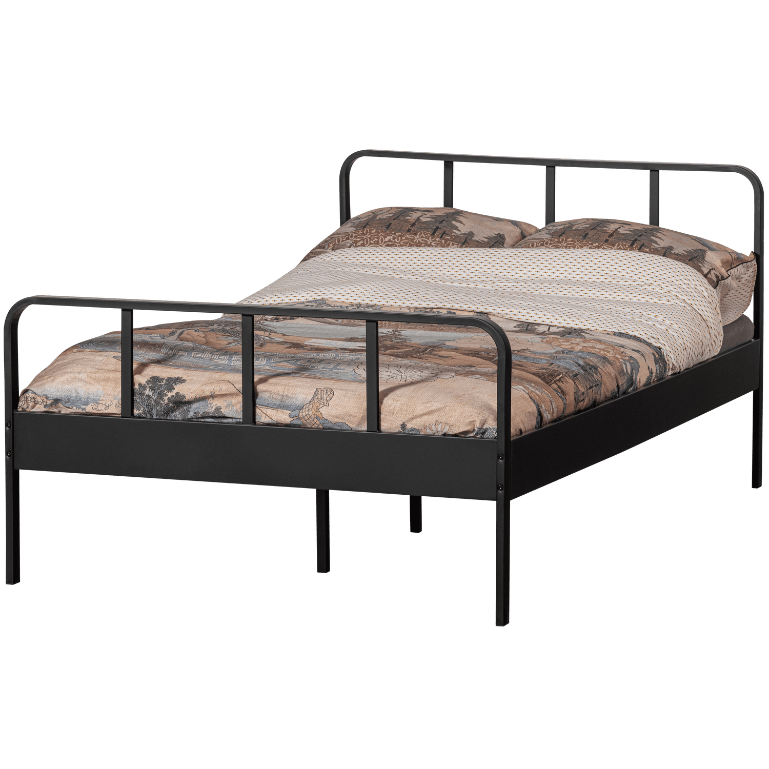 MEES BED TWIJFELAAR METAAL ZWART 120X200 CM