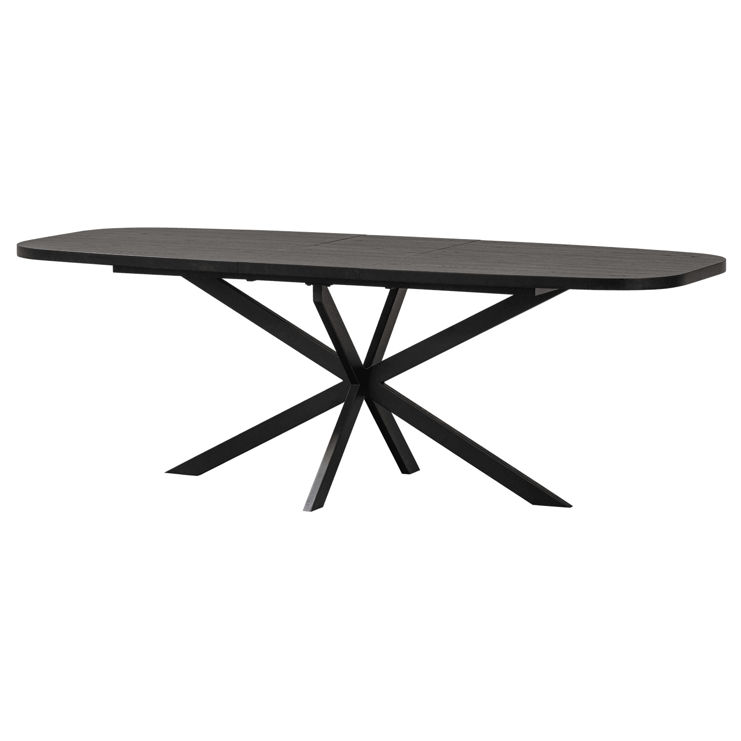 ARROS EETTAFEL UITSCHUIFBAAR 180-220X90 CM MDF ZWART