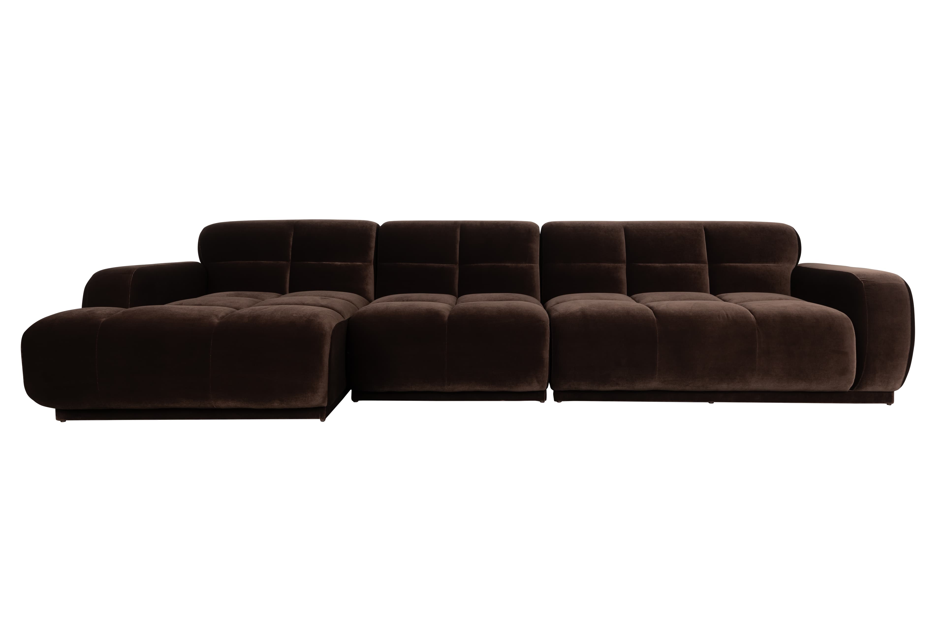 Sofa Hazel 6-seater Chaise Longue Left Brown - afbeelding 1