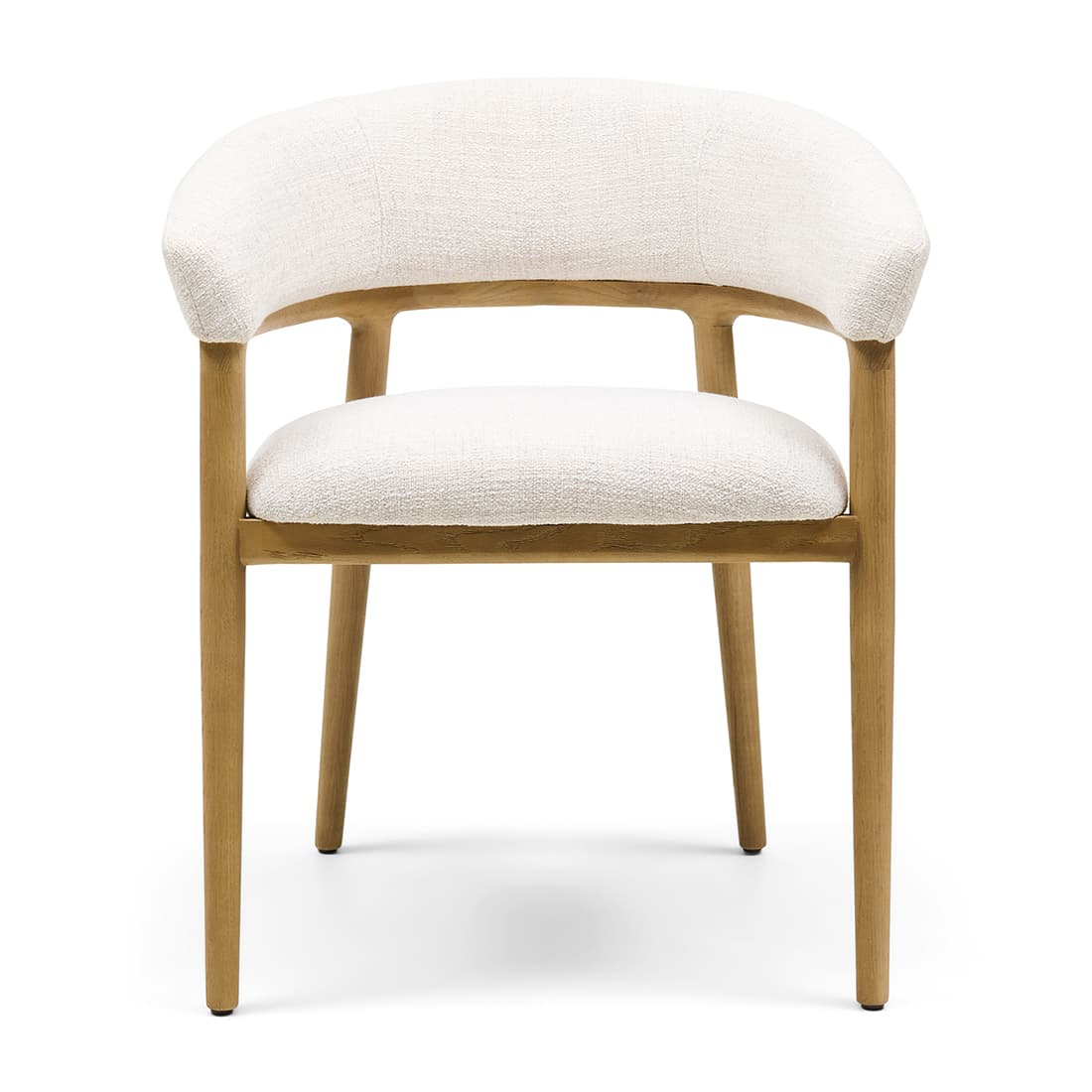 Nantes Dining Armchair, Rich Tweed, Antique White