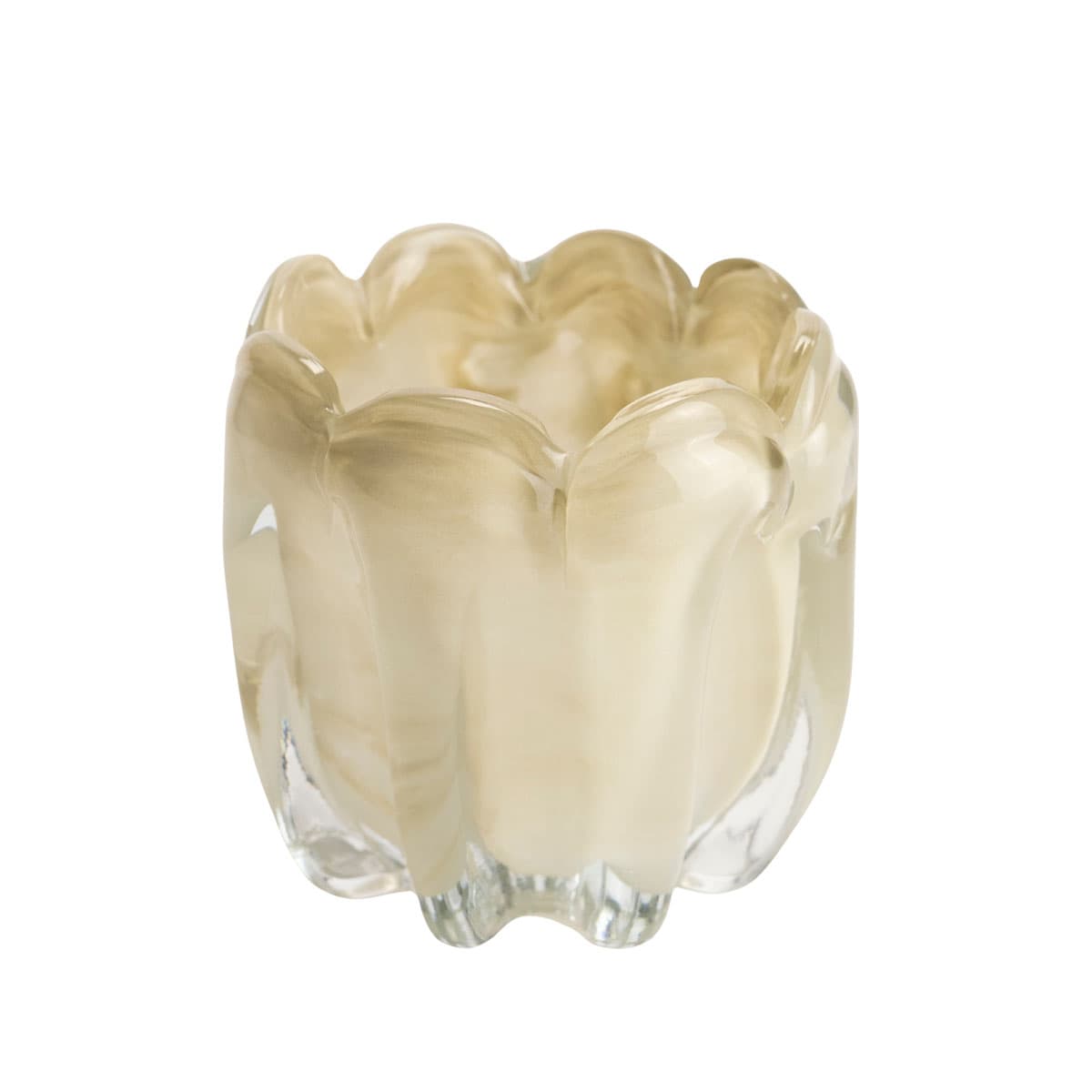 Waxinelichthouder Savennieres 13x13cm - beige