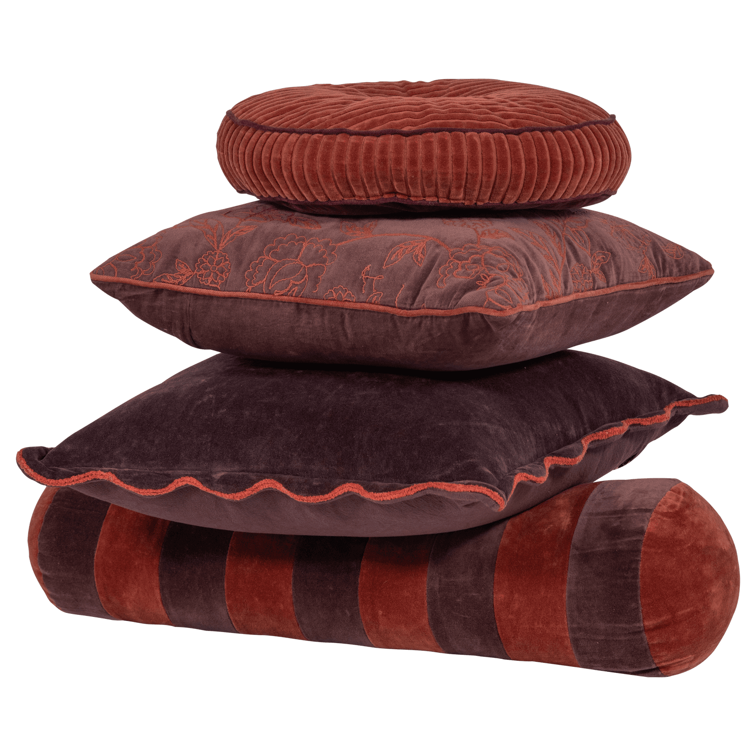 SOVA KUSSENS ROZE/PAARS - SET VAN 4