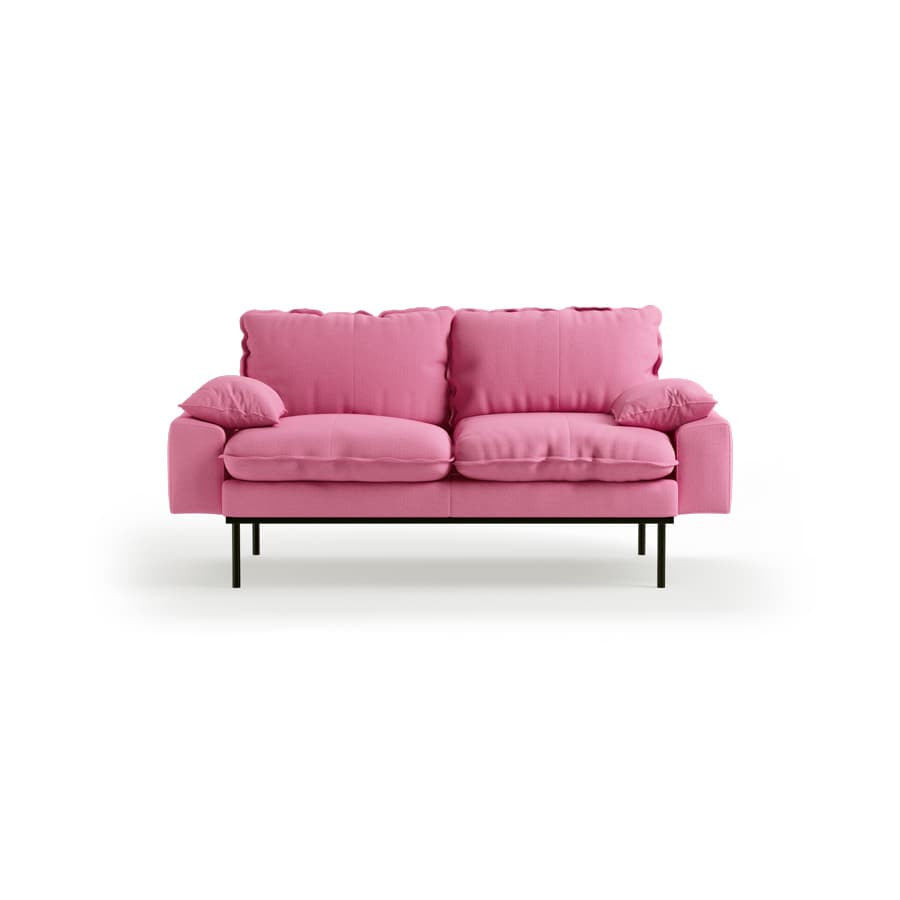 Retro sofa: 2-seats, cotton