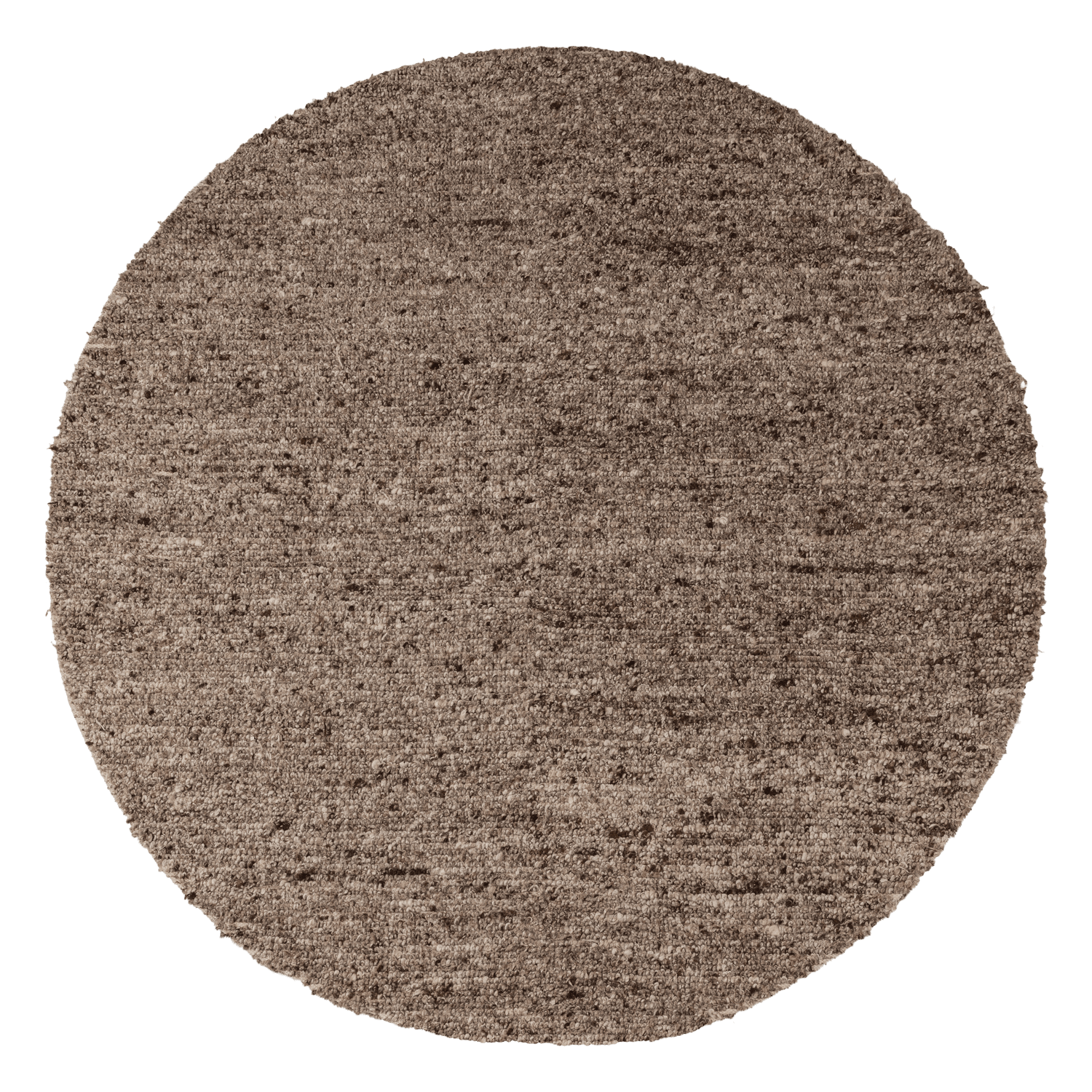 EFIA VLOERKLEED ROND WOL BRUIN MELANGE O200 CM - afbeelding 1