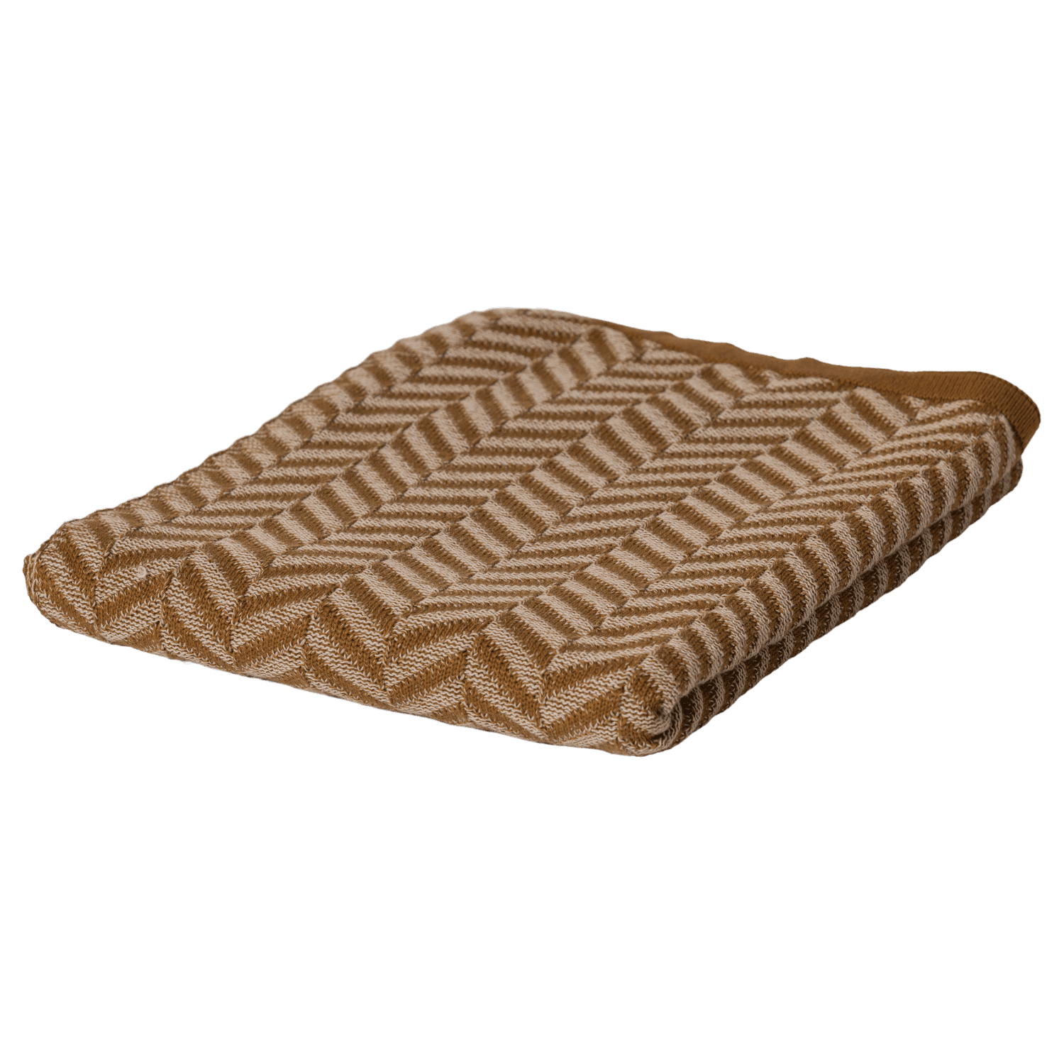 SUNA PLAID 130X170 CM KATOEN HONINGGEEL/ECRU