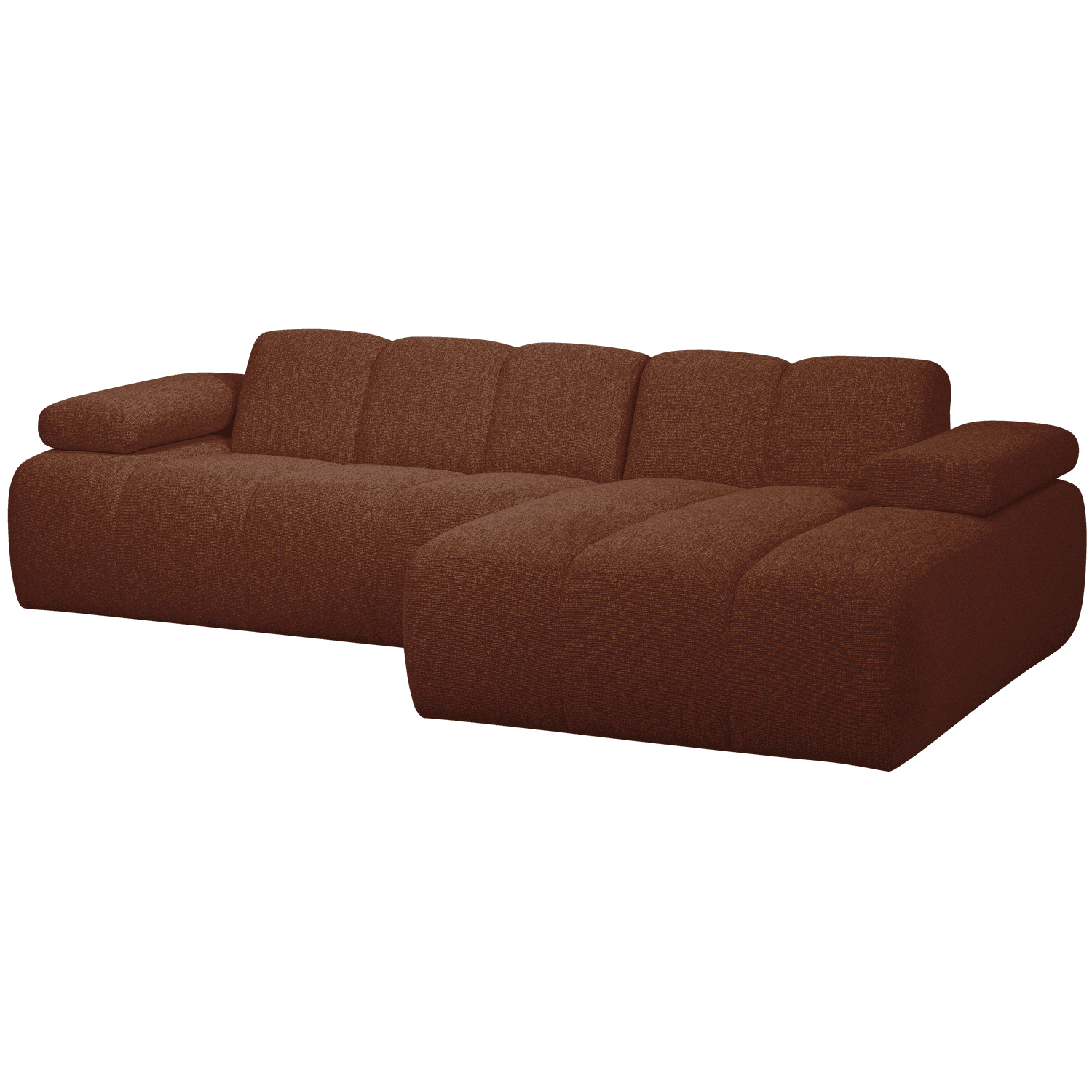 MOJO CHAISE LONGUE BANK RECHTS BOUCLE ROESTBRUIN MELANGE