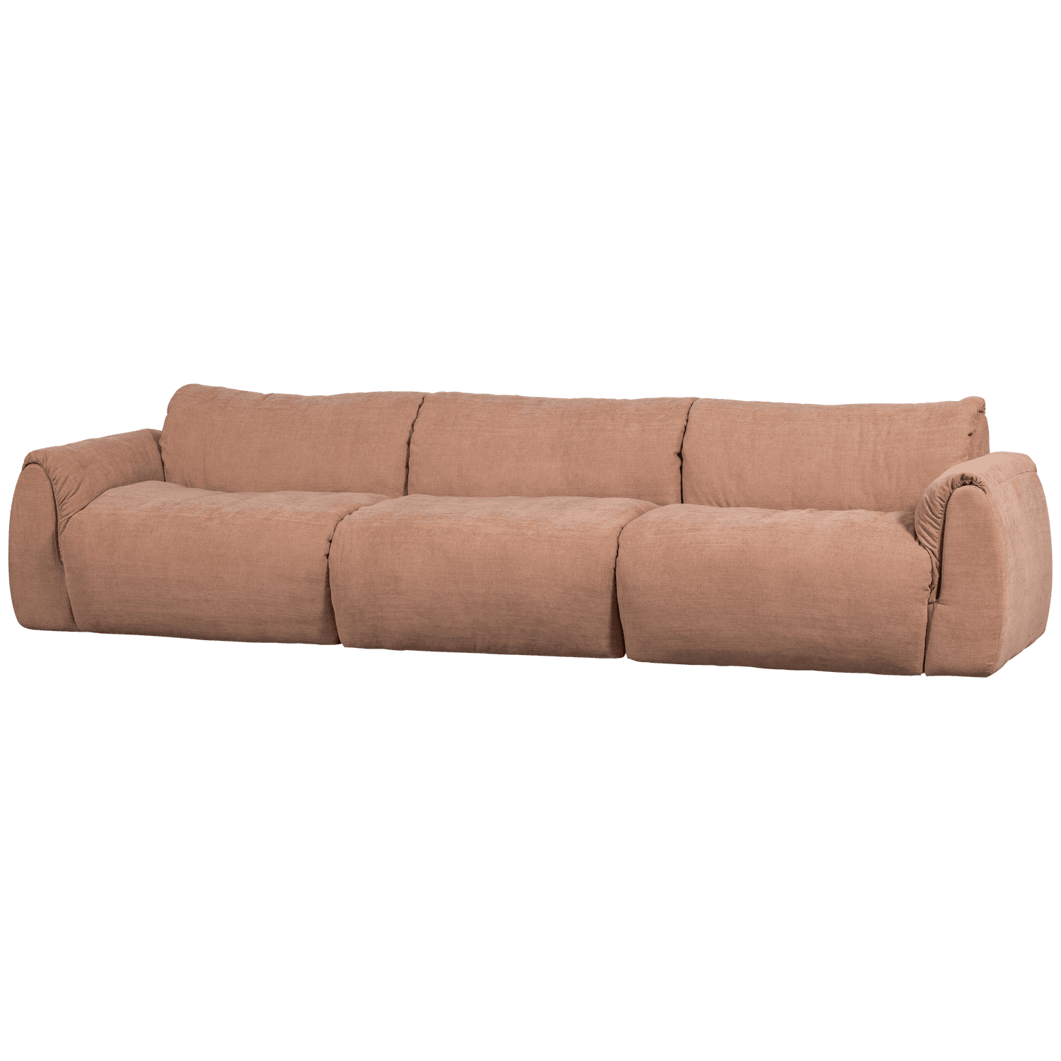 BAGGY 3-ZITS BANK GEWEVEN CHENILLE OUD ROZE