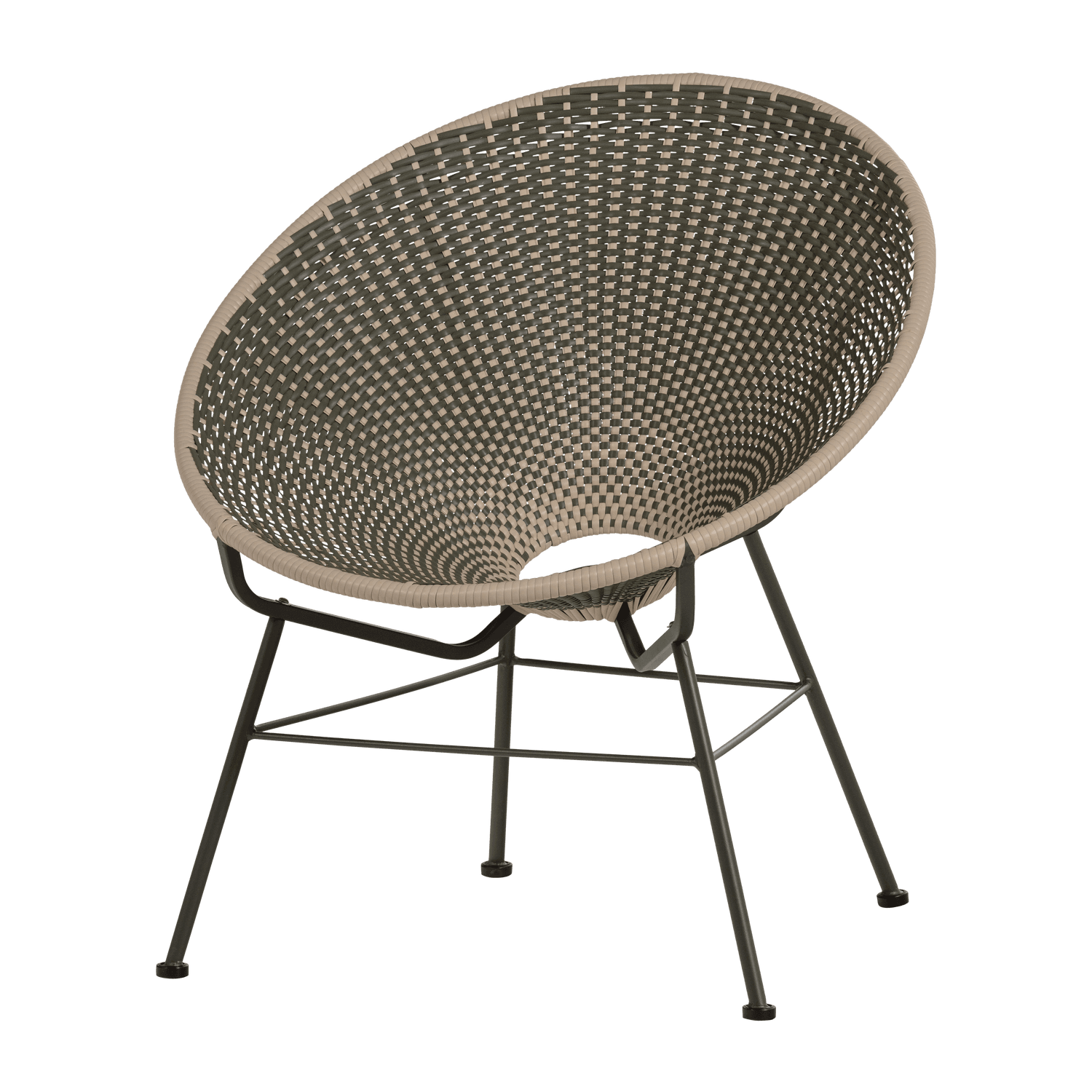 KAZOUN TUIN LOUNGESTOEL WICKER GROEN