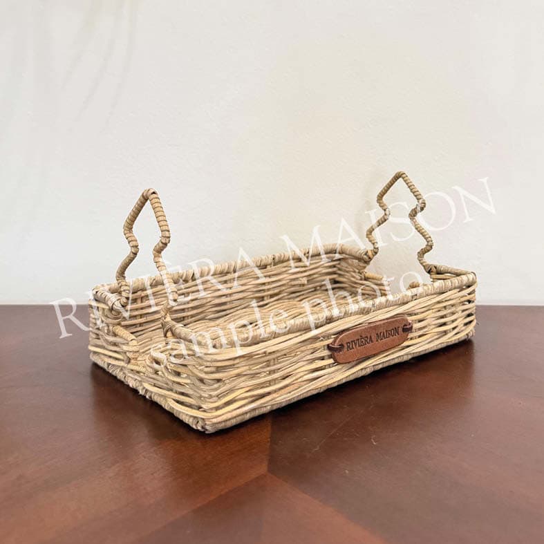 Rustic Rattan Christmas Tree Mini Tray