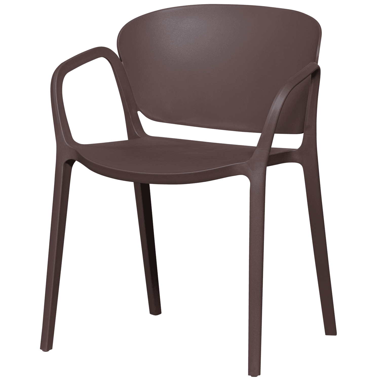 BENT TUINSTOEL KUNSTSTOF PAARS/BRUIN