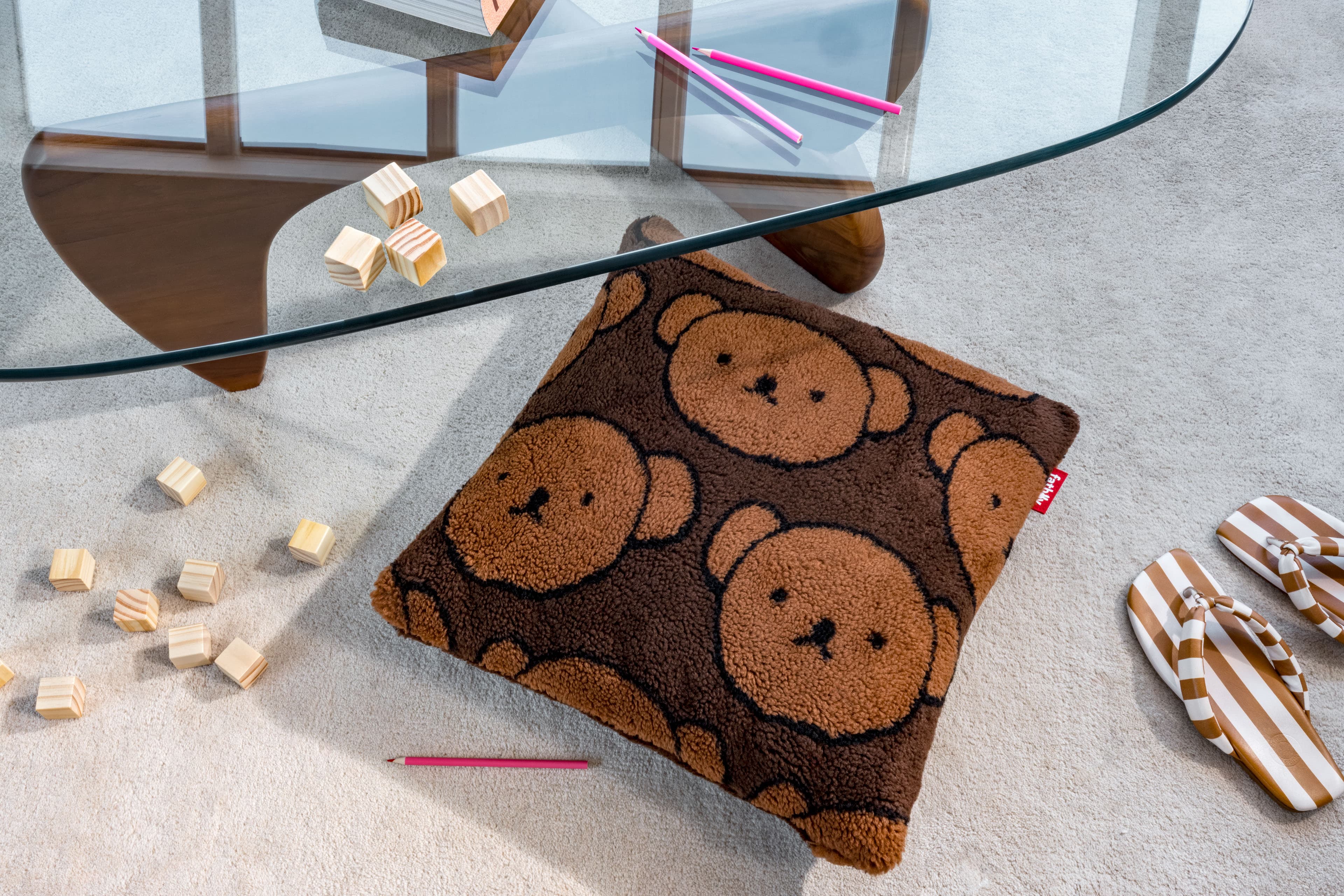 Square Pillow Teddy x Boris Brown