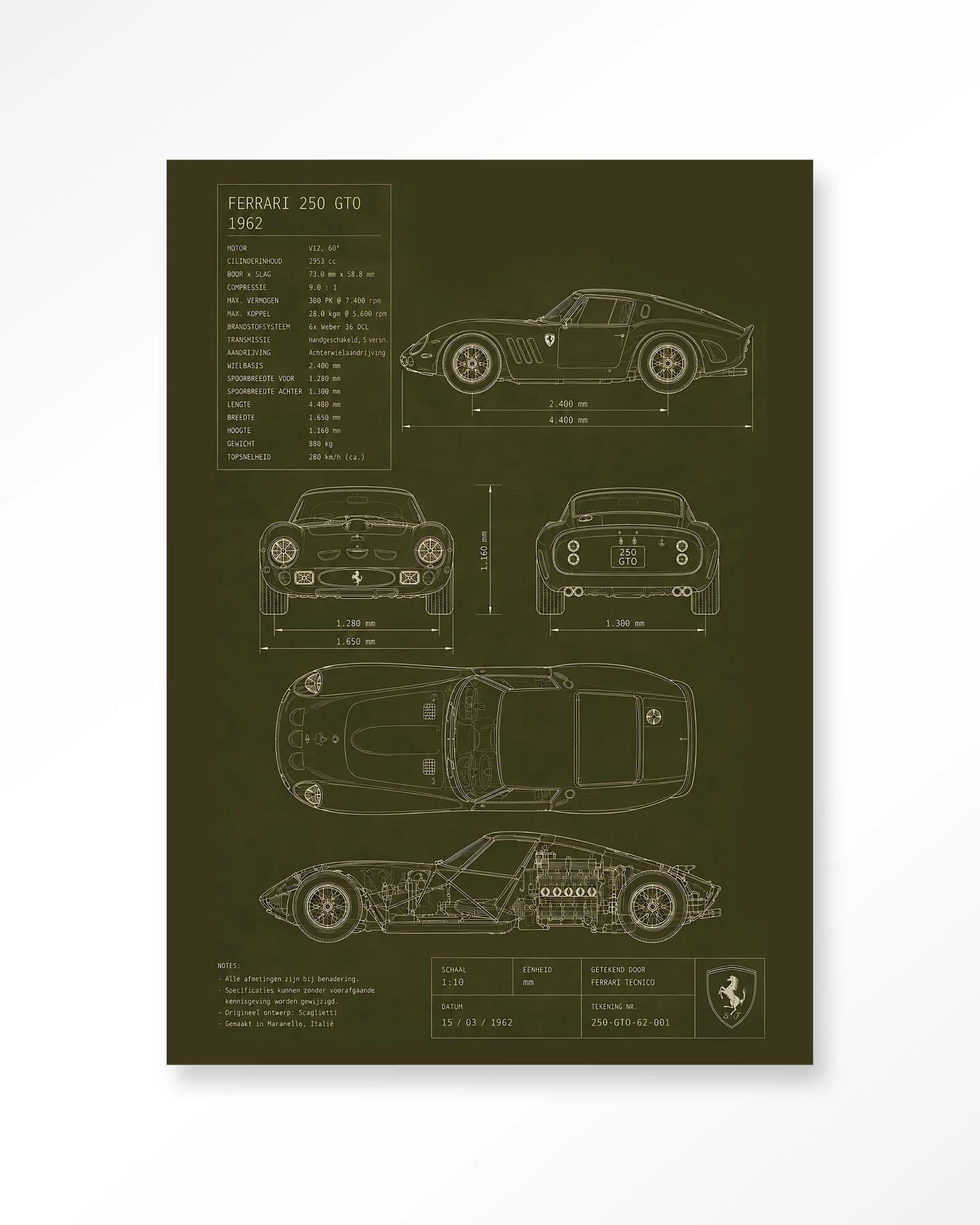 Green Print Ferrari