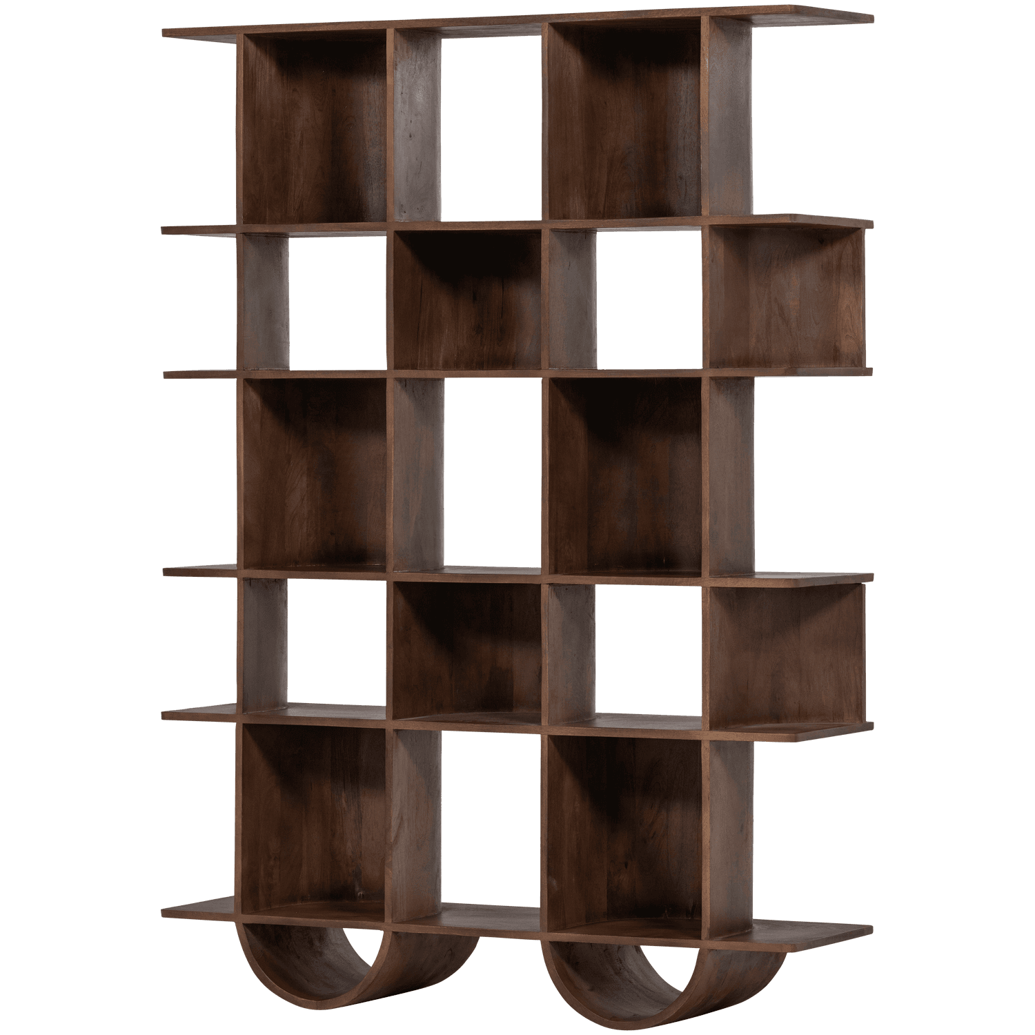 SINNE BOEKENKAST MANGOHOUT WALNOOT 180x130CM