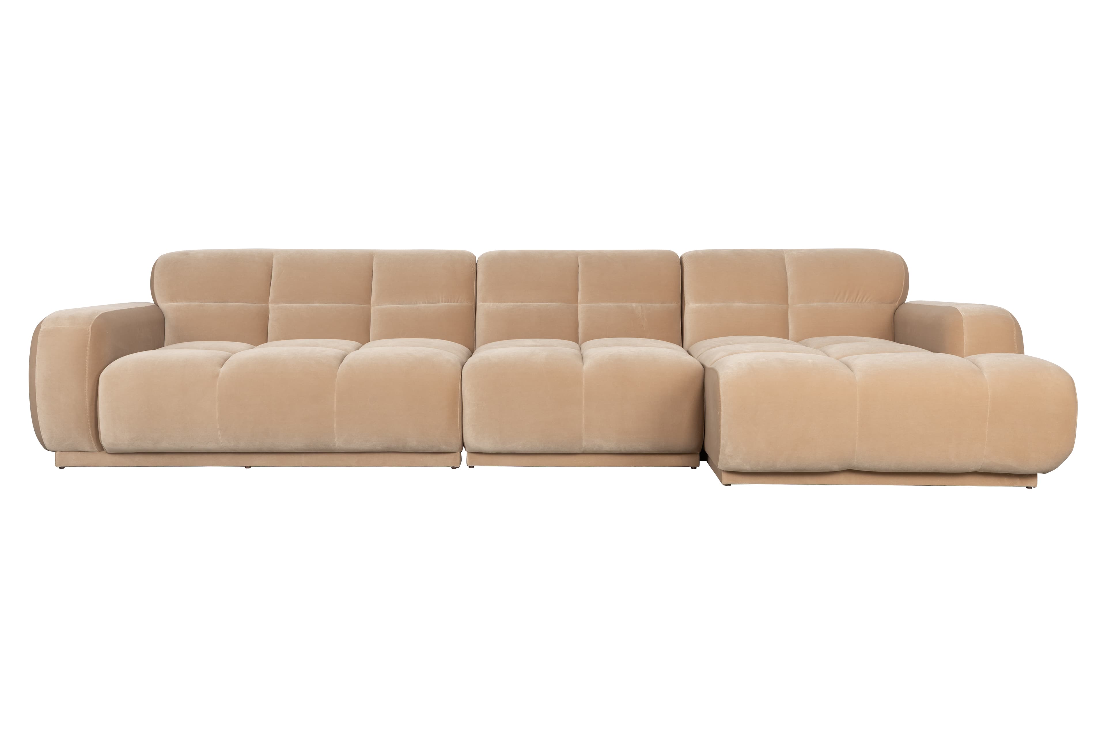 Sofa Hazel 6-seater Chaise Longue Right Beige - afbeelding 1