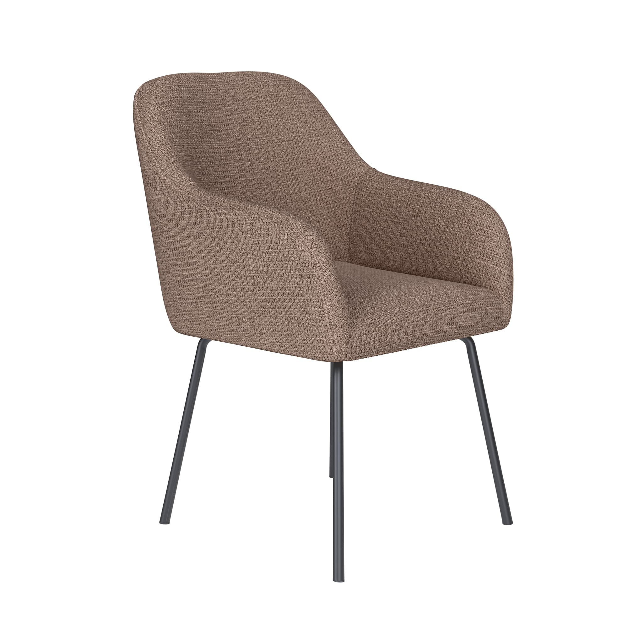 Chair Otis Taupe 4 Metal Legs