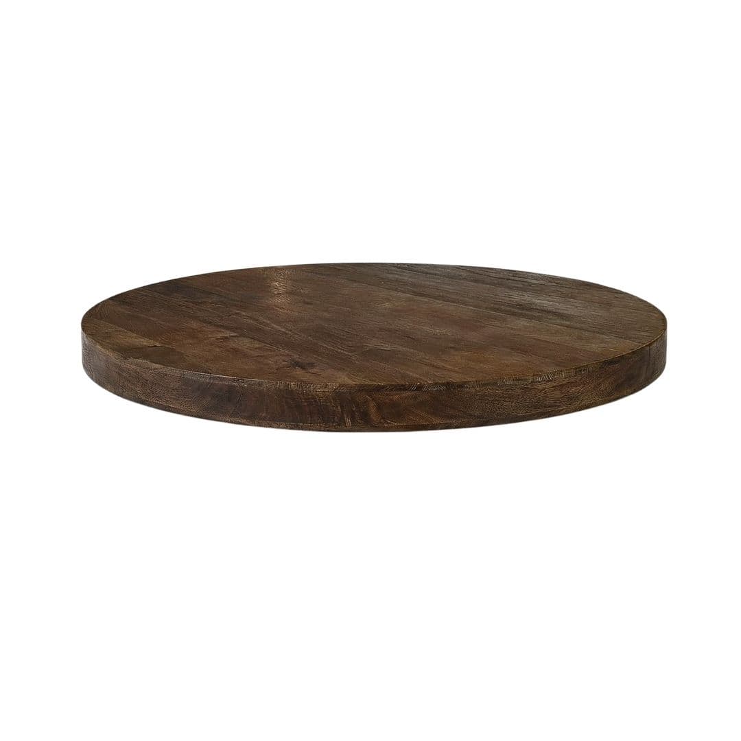 LABEL51 Tafelblad - 1407 Modular Match - Espresso - Mangohout - 140 cm - Rond - Straight