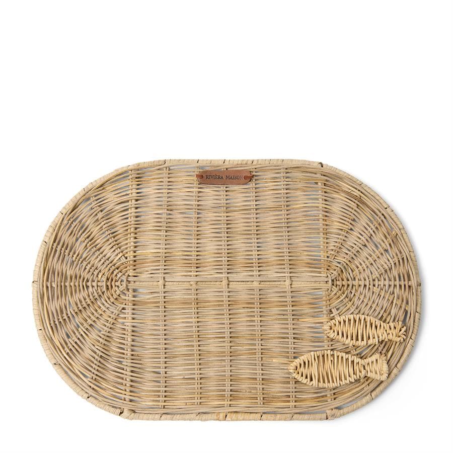 Rustic Rattan Fish Placemat