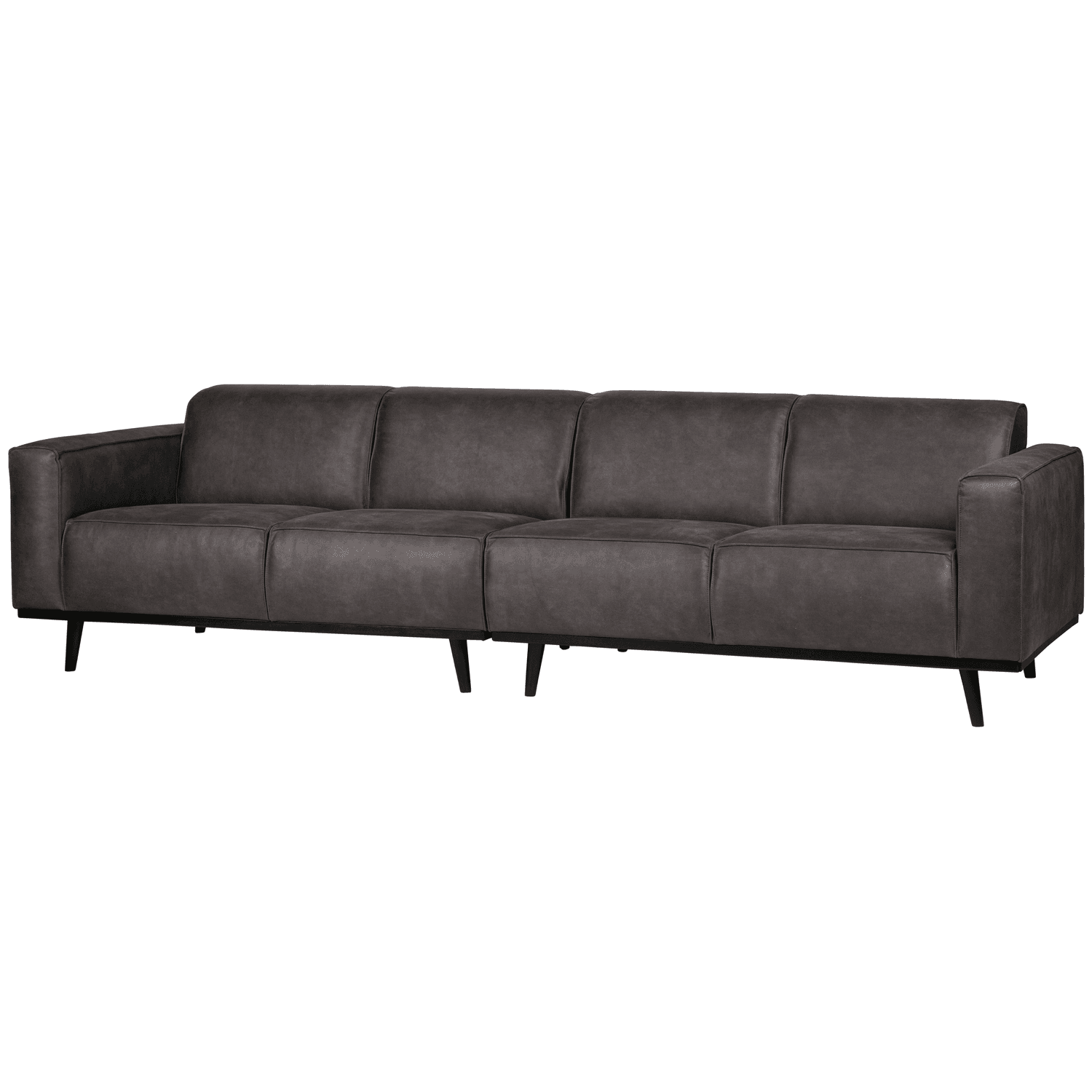 STATEMENT 4-ZITS BANK 280 CM ECOLEER DONKERGRIJS