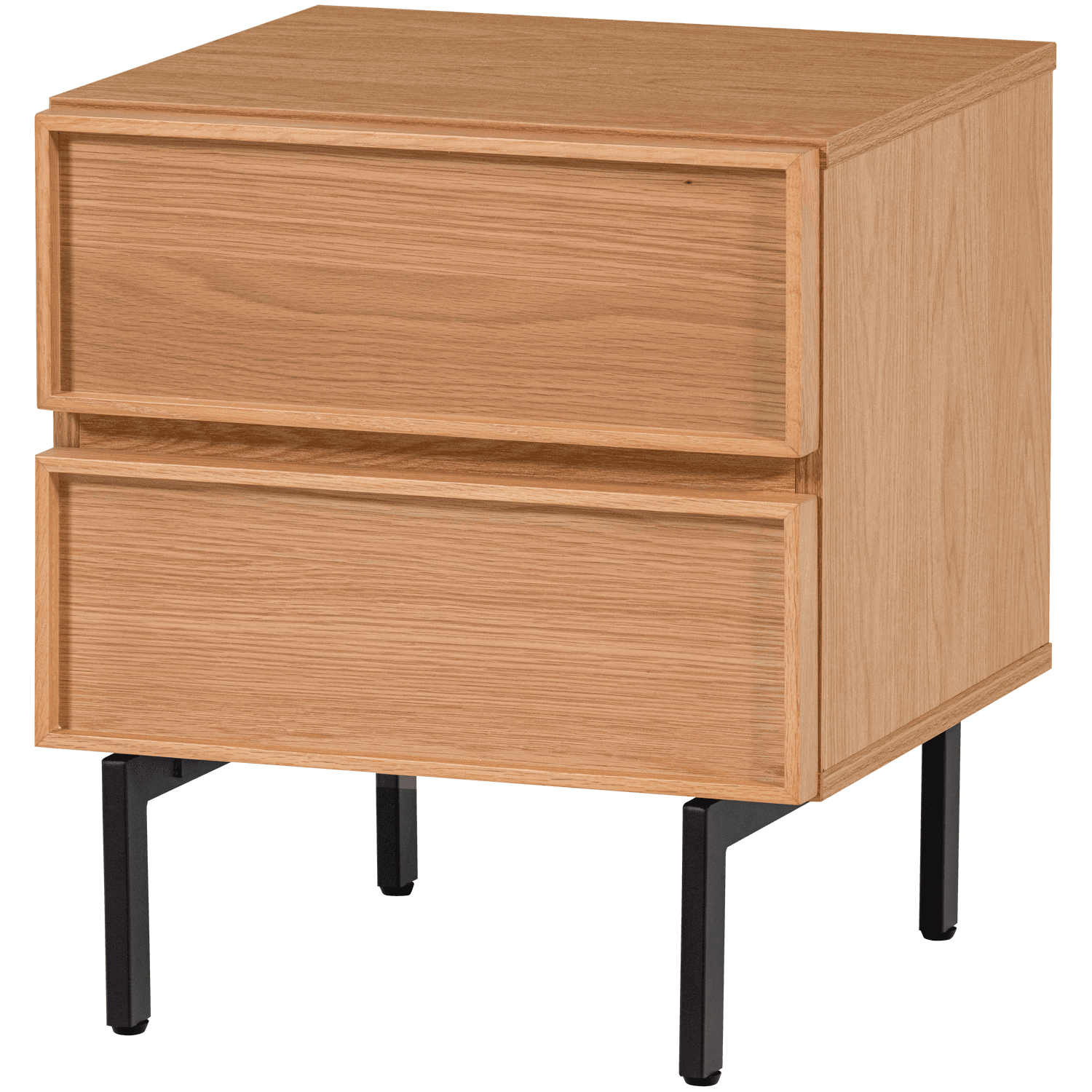 TOURS LADEKAST/NACHTKASTJE 2 LADES MELAMINE/MDF NATUREL