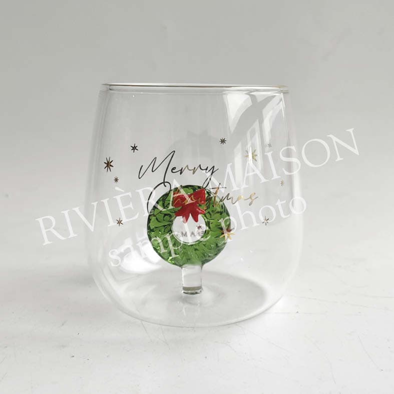 Holiday Wreath Water Glass