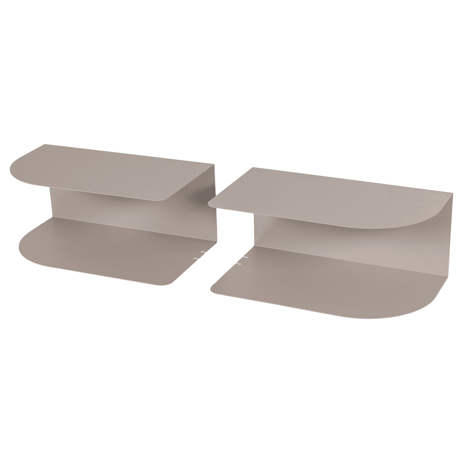 OVIA NACHTKASTJE LINKS/RECHTS METAAL ZAND - SET VAN 2