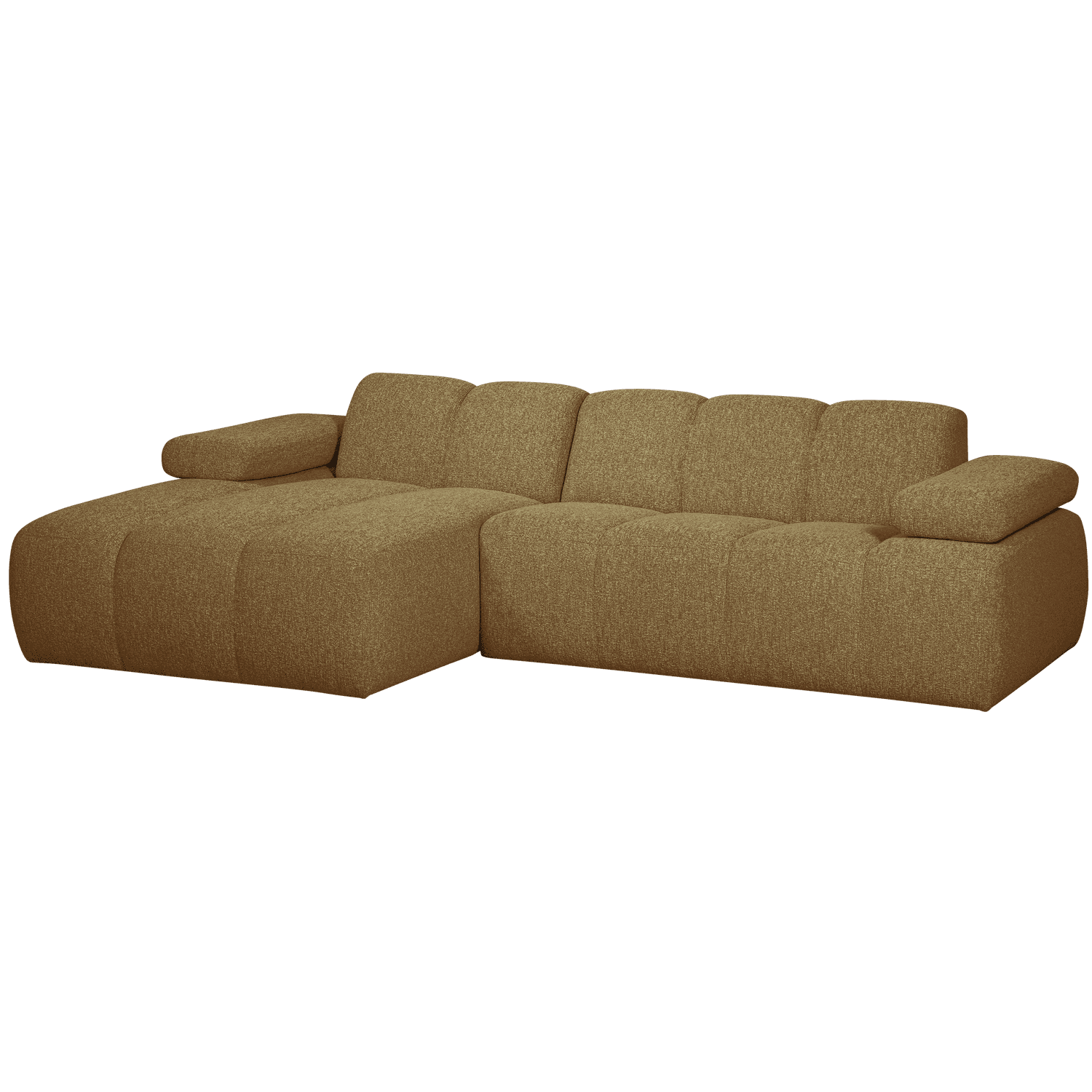 MOJO CHAISE LONGUE BANK LINKS BOUCLE GEEL/BRUIN MELANGE