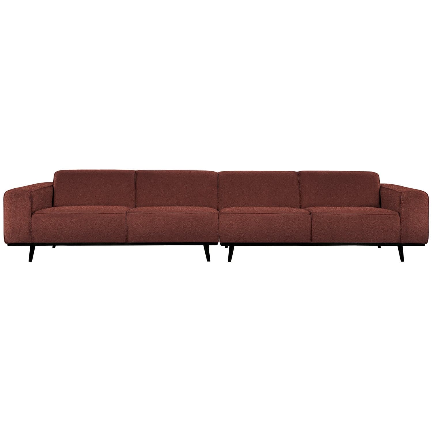 STATEMENT XL 4-ZITS BANK 372 CM BOUCLE KASTANJEBRUIN