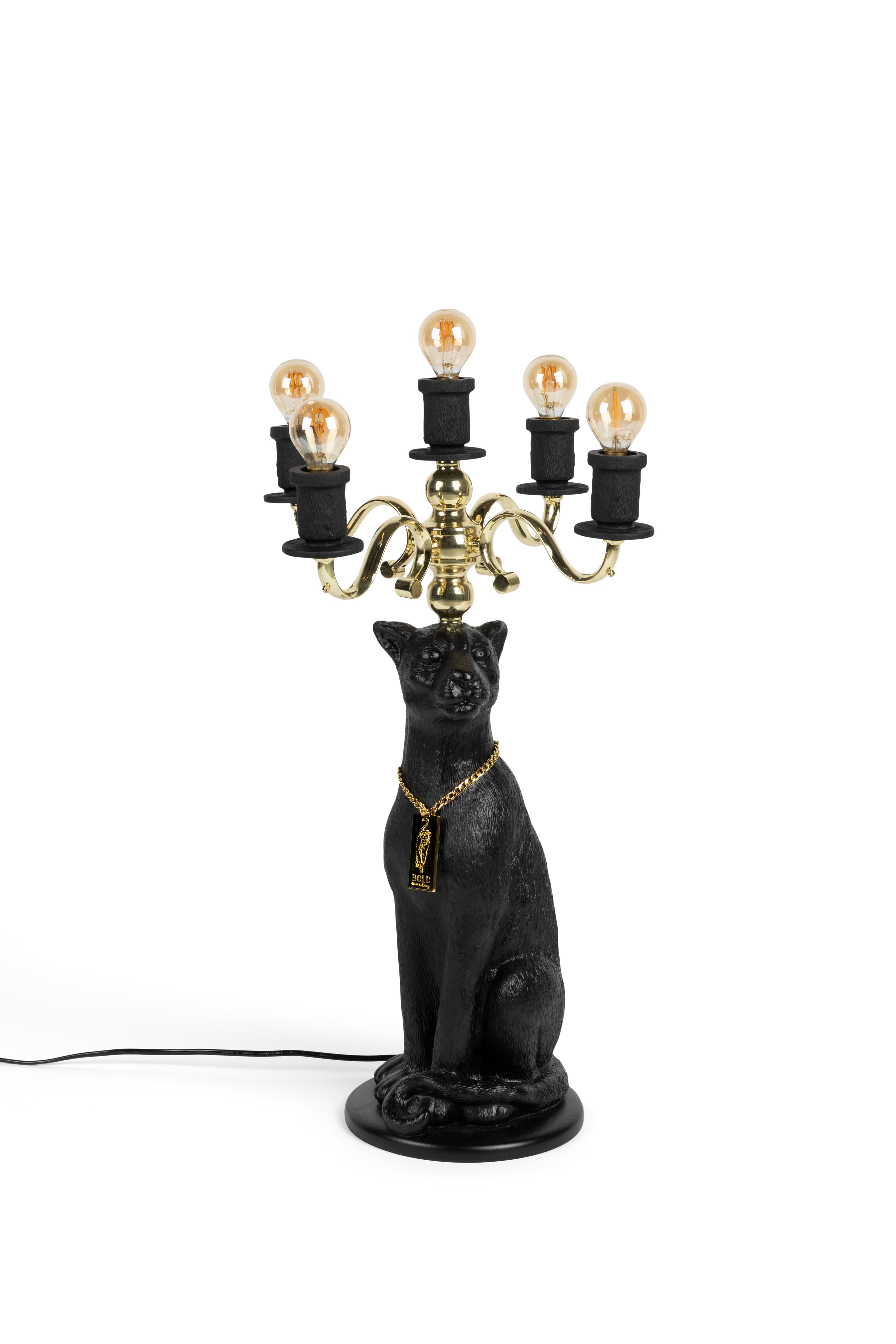 Proudly Crowned Panther Floor Lamp Black - afbeelding 1