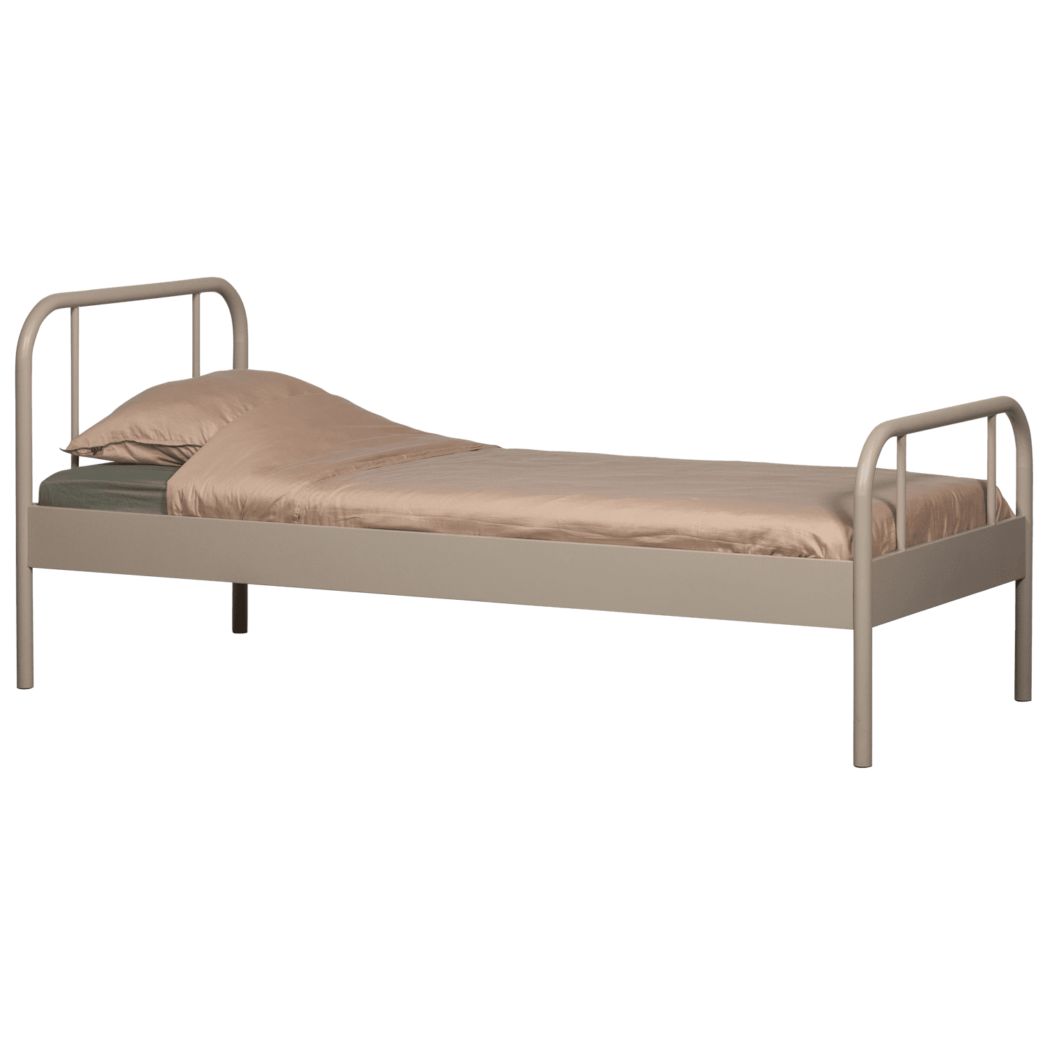 MATA 1-PERSOONS BED METAAL ZAND 90X200 CM