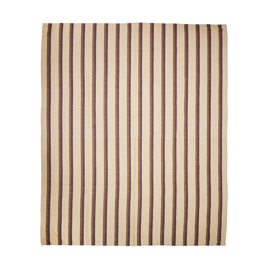 Vida striped bedspread chestnut/cream (230x275cm)