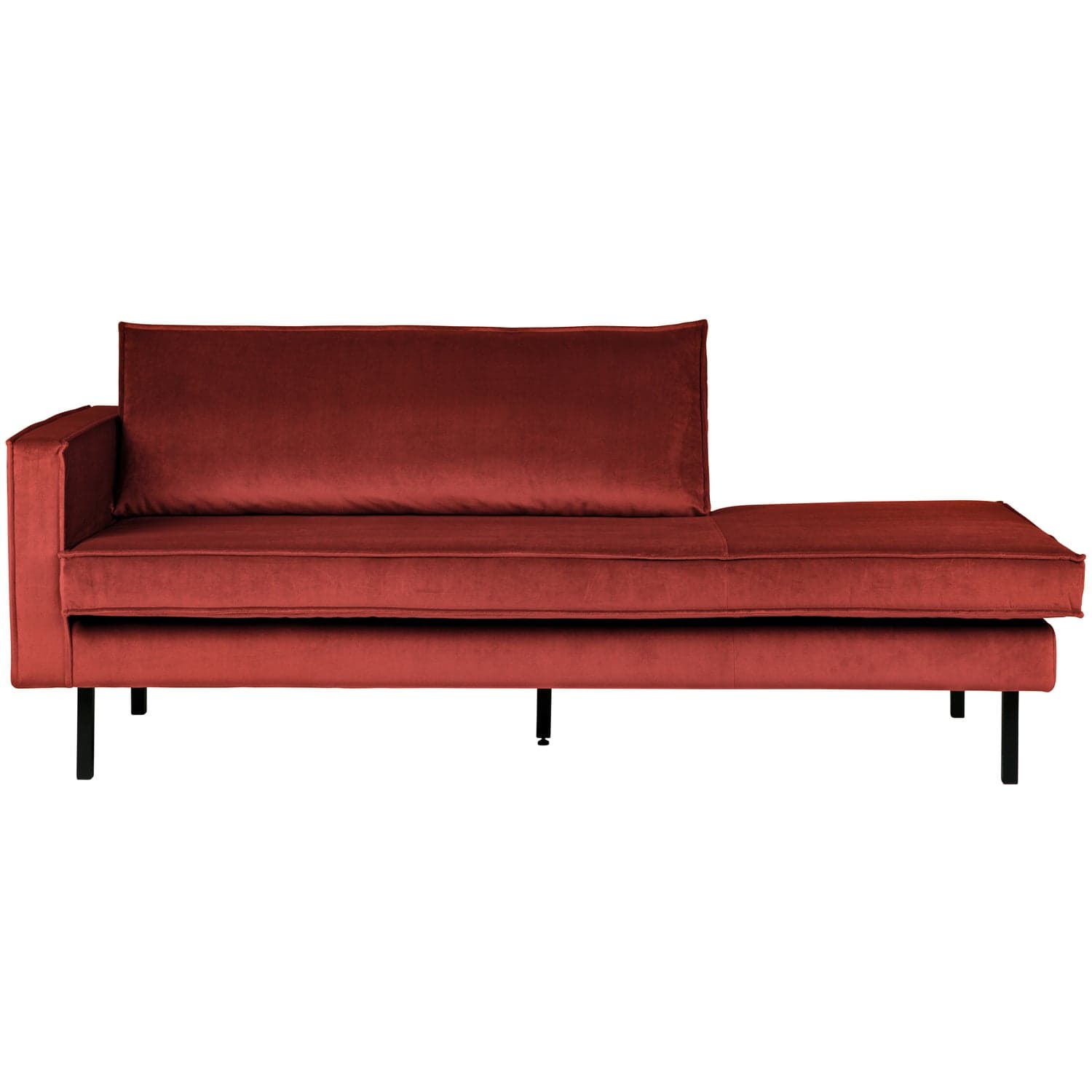 RODEO DAYBED LINKS VELVET KASTANJEBRUIN