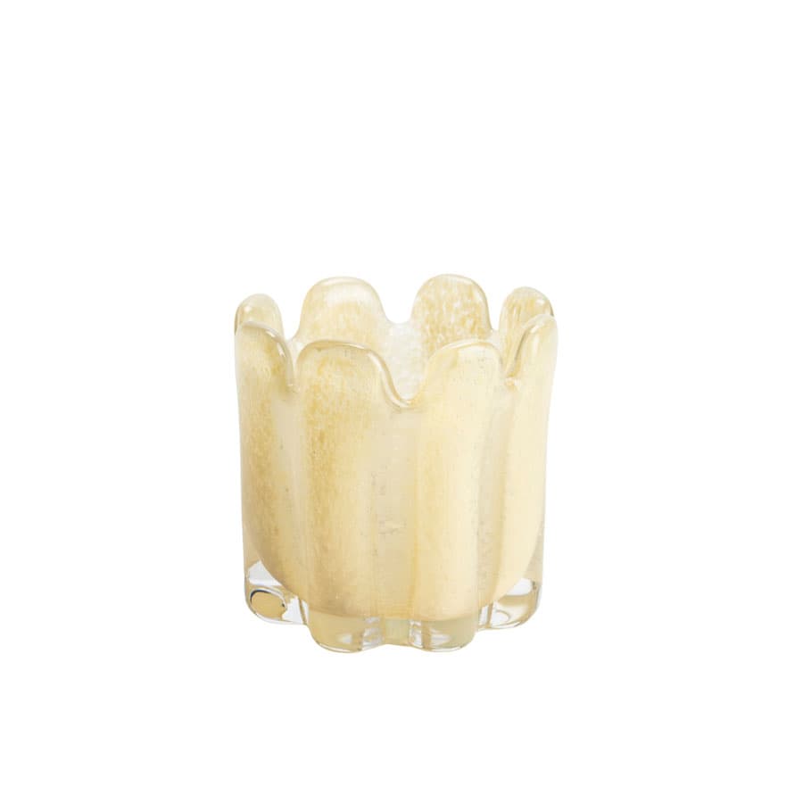 Waxinelichthouder Gramma 11x11 cm - beige