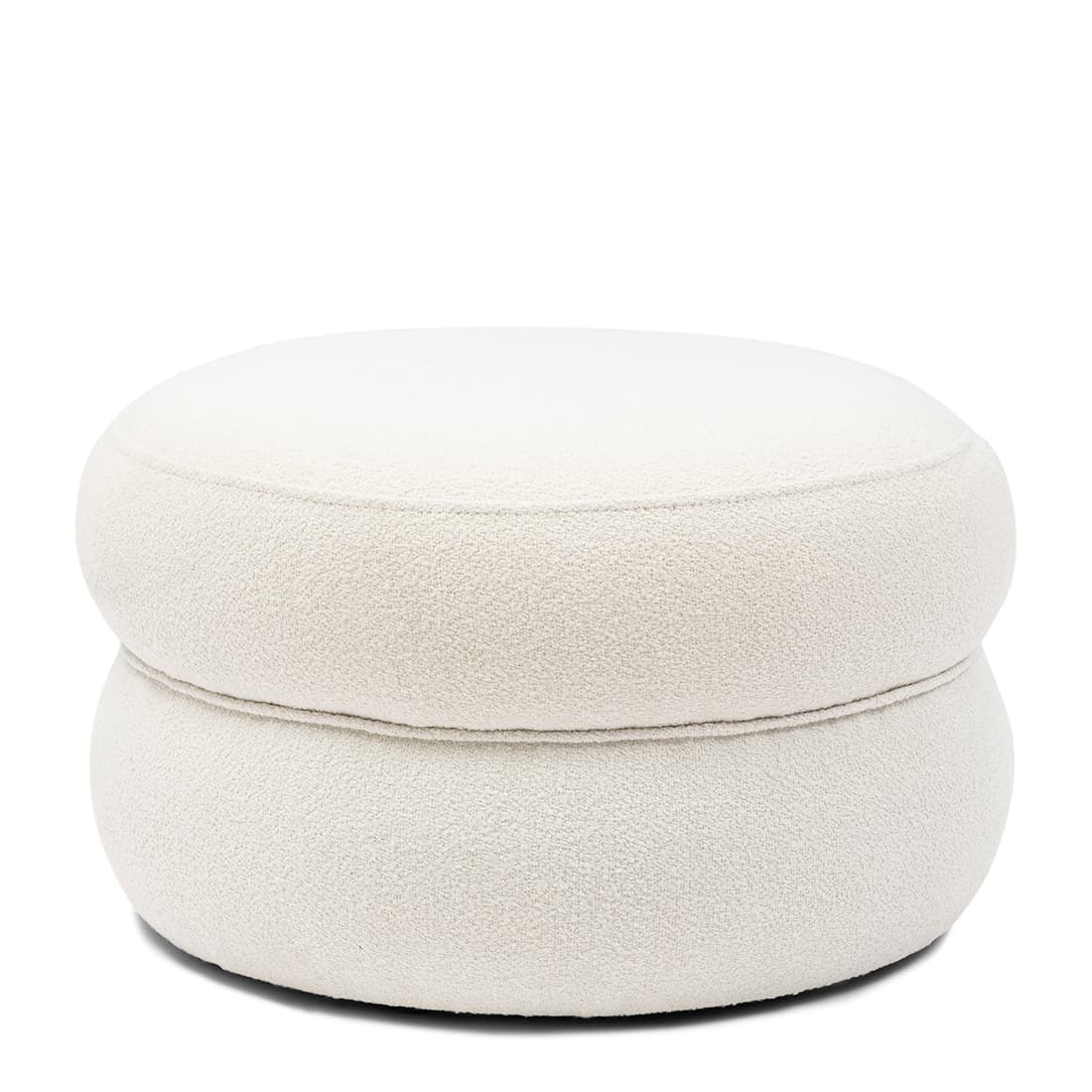 San Remo Stool D70, Peluche Bouclé Simply White - afbeelding 1
