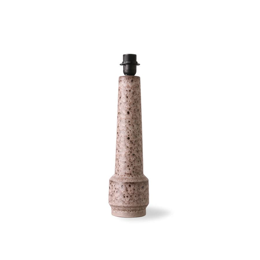 Retro stoneware lamp base brown