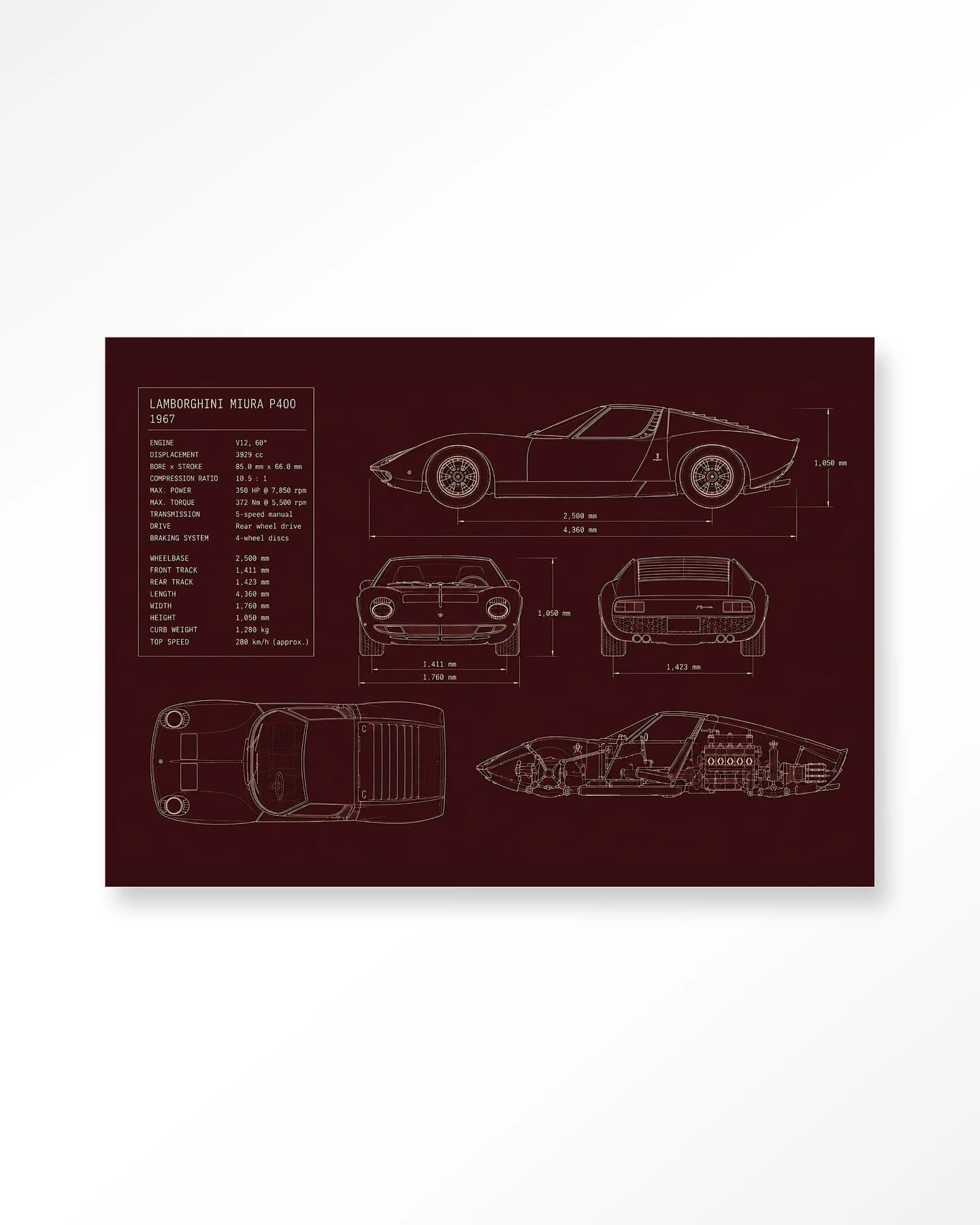Red Print Lamborghini