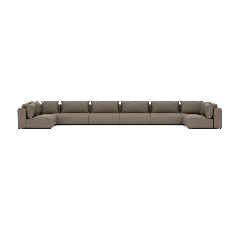 Luxury loungeset u-sofa 230x680x230 Charcoal